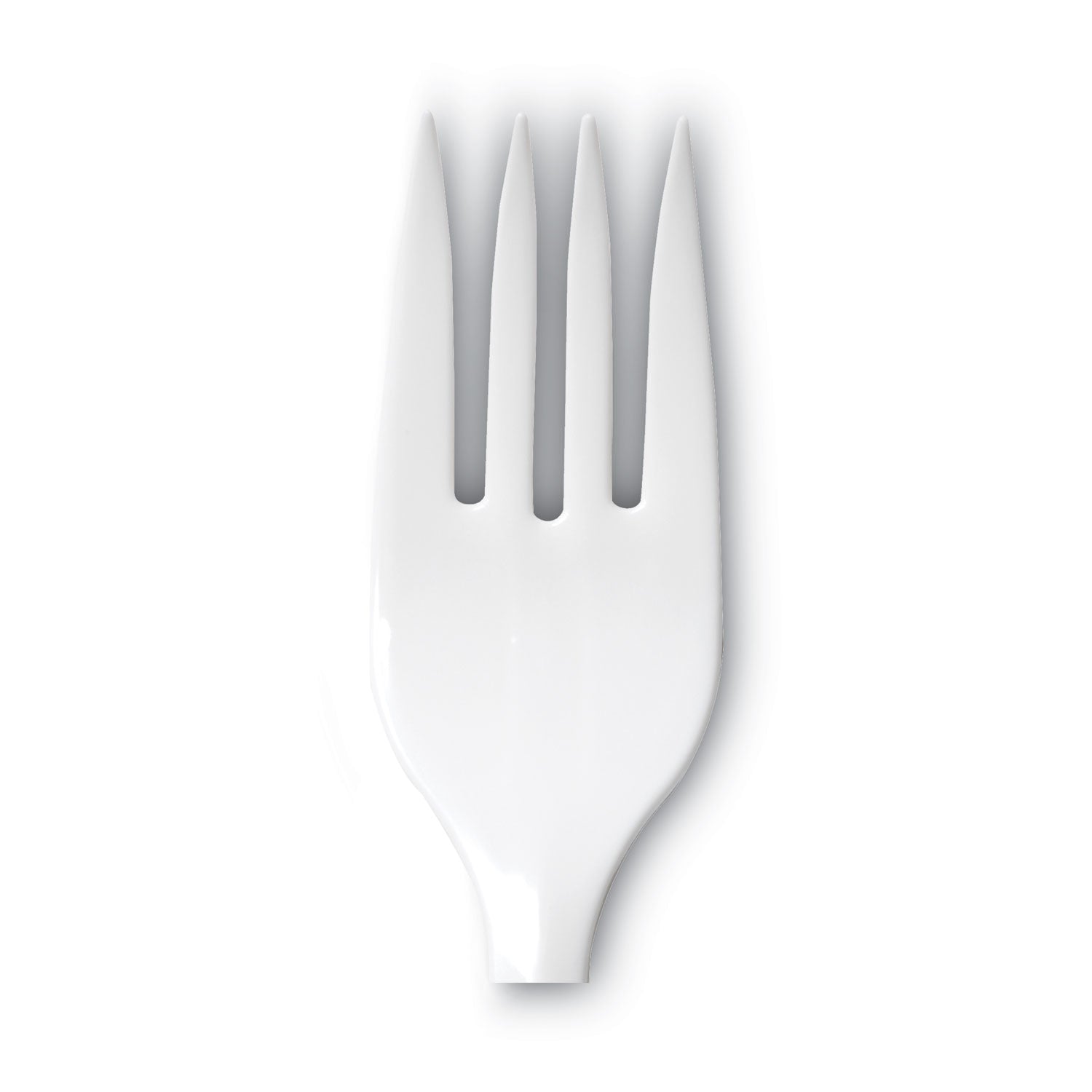 Plastic Cutlery, Mediumweight Forks, White, 1,000/Carton