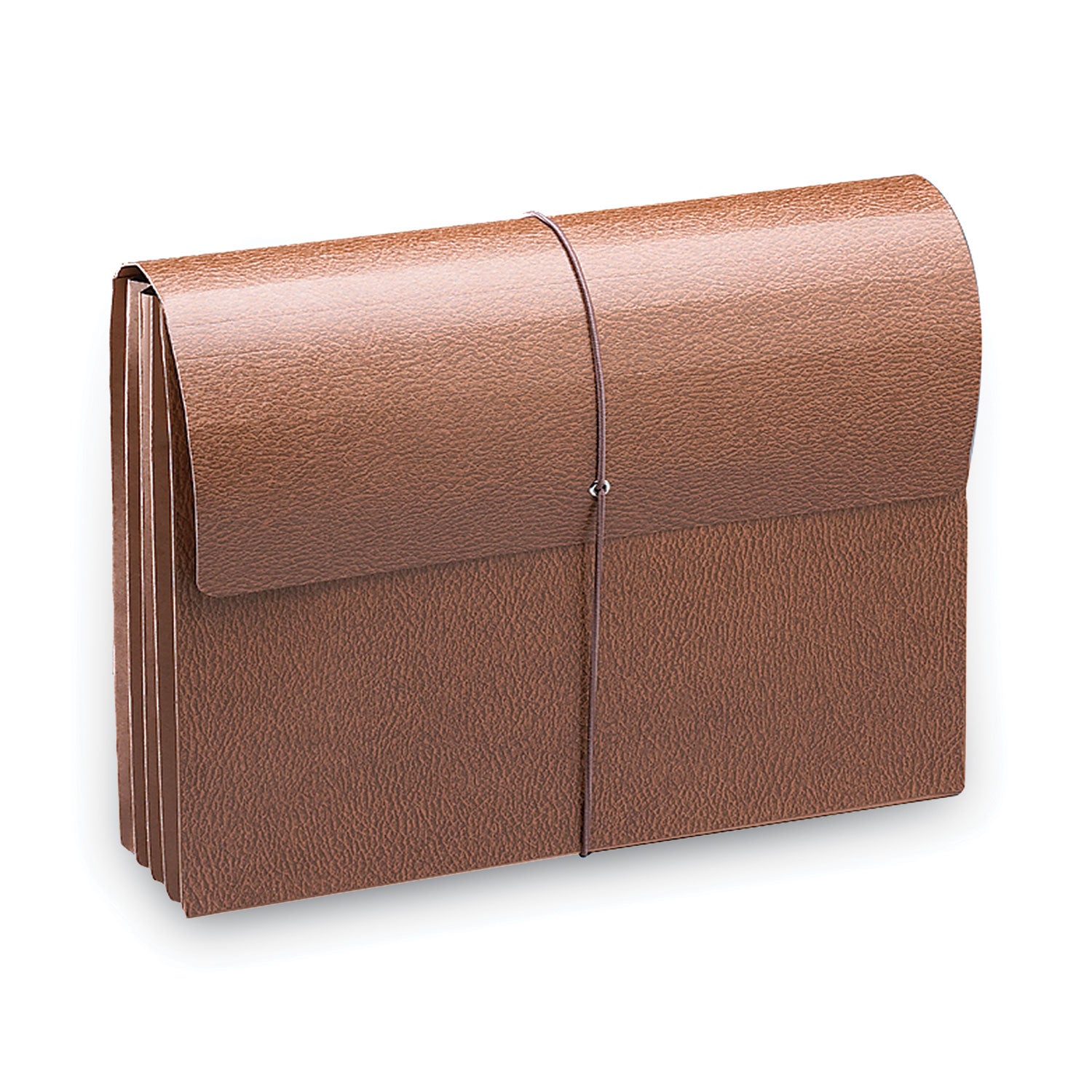 Classic Expanding Wallets, 3.5" Expansion, 1 Section, Elastic Cord Closure, Legal Size, Redrope - 