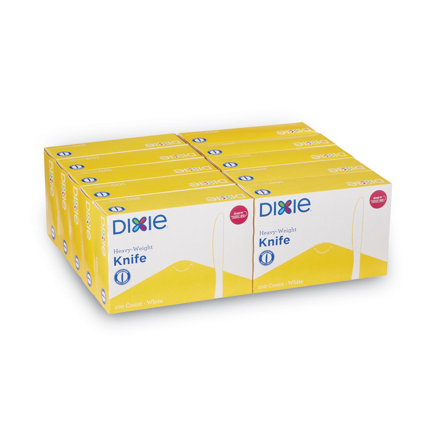Plastic Cutlery, Heavyweight Knives, White, 1,000/Carton