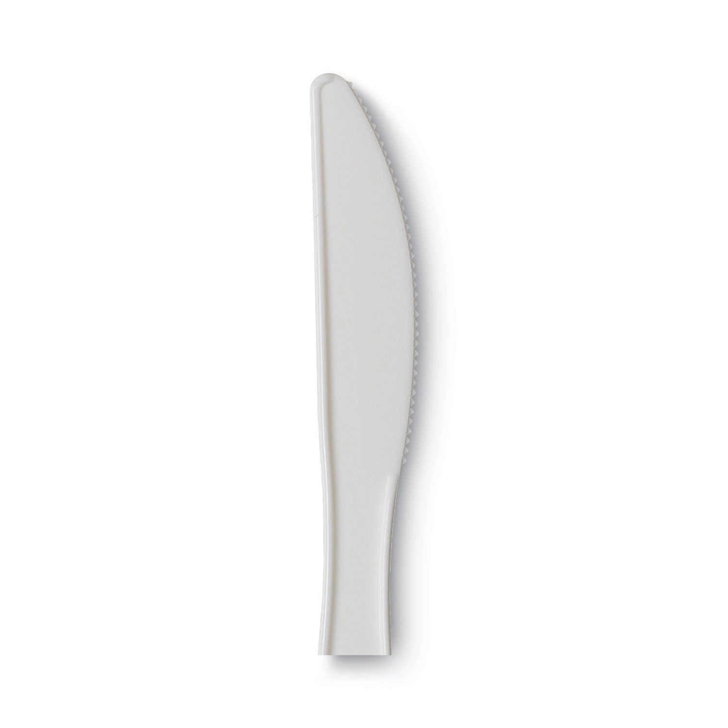 Plastic Cutlery, Mediumweight Knives, White, 1,000/Carton