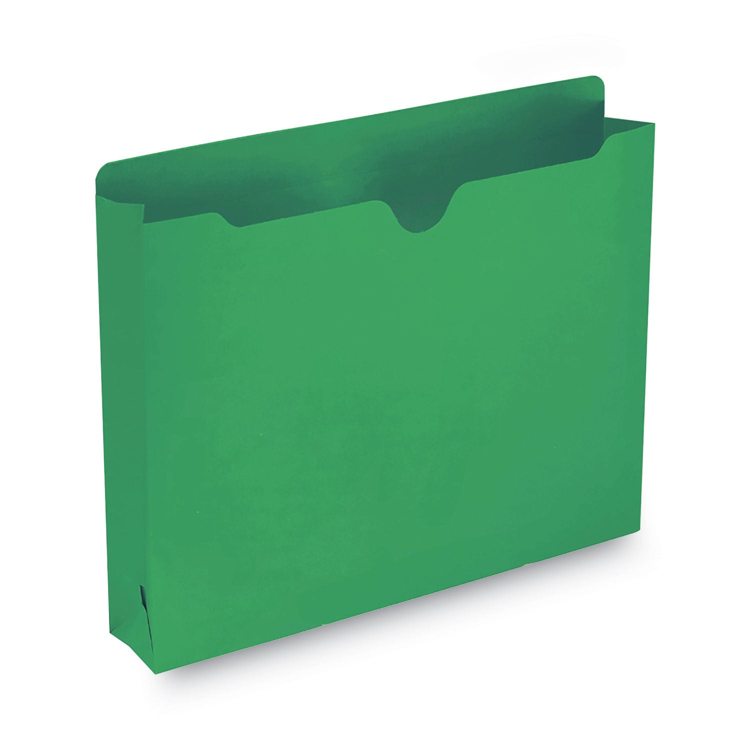 Colored File Jackets with Reinforced Double-Ply Tab, Straight Tab, Letter Size, Green, 50/Box - 