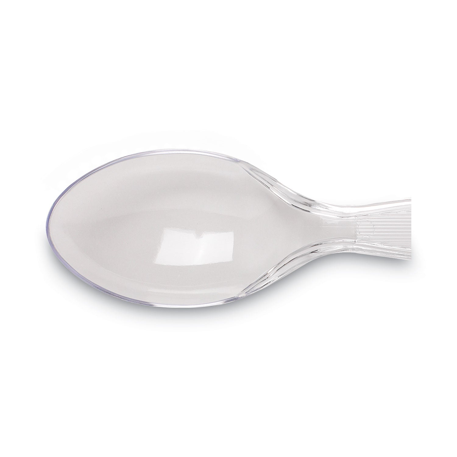 Plastic Cutlery, Heavyweight Teaspoon, Crystal Clear, 6", 1,000/Carton - 