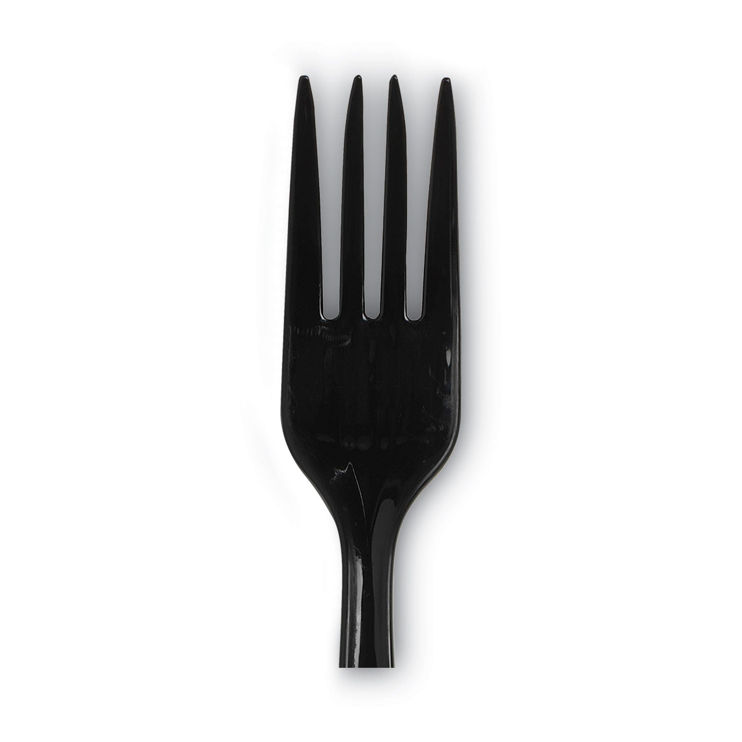 Individually Wrapped Heavyweight Forks, Polypropylene, Black, 1,000/Carton