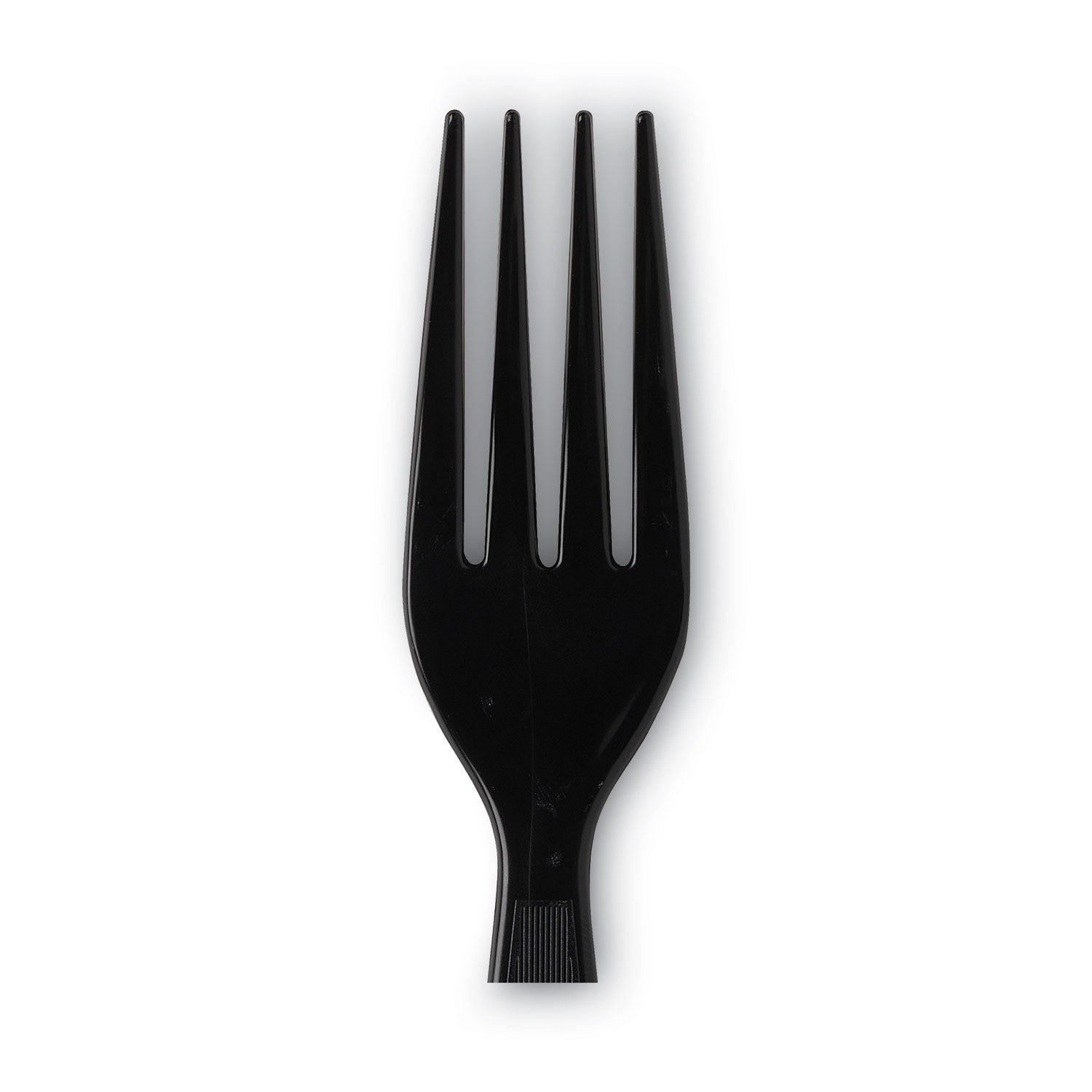 Individually Wrapped Heavyweight Forks, Polystyrene, Black, 1,000/Carton - 