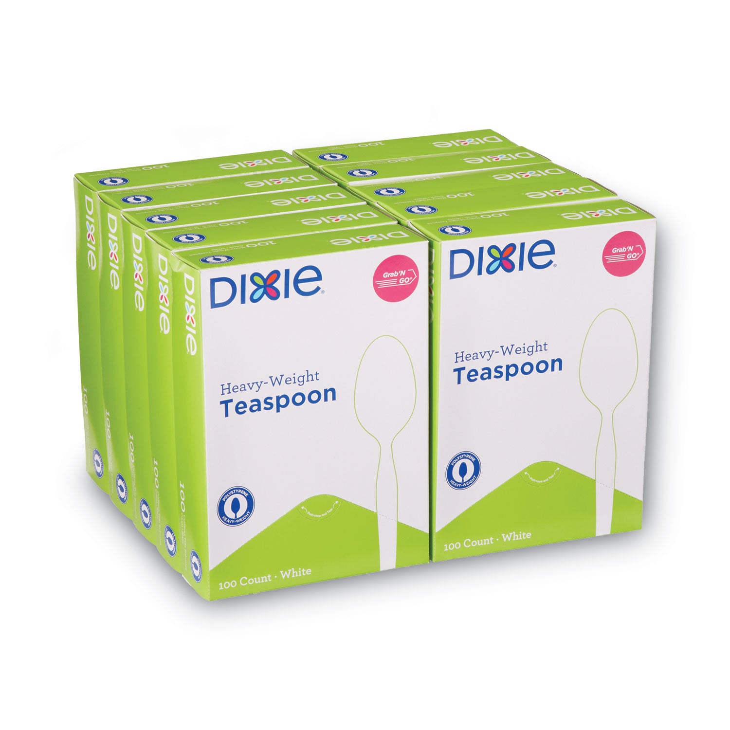 Plastic Cutlery, Heavyweight Teaspoons, White, 1,000/Carton
