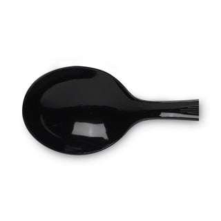 Plastic Cutlery, Heavyweight Soup Spoons, 5 3/4", Black, 1,000/Carton