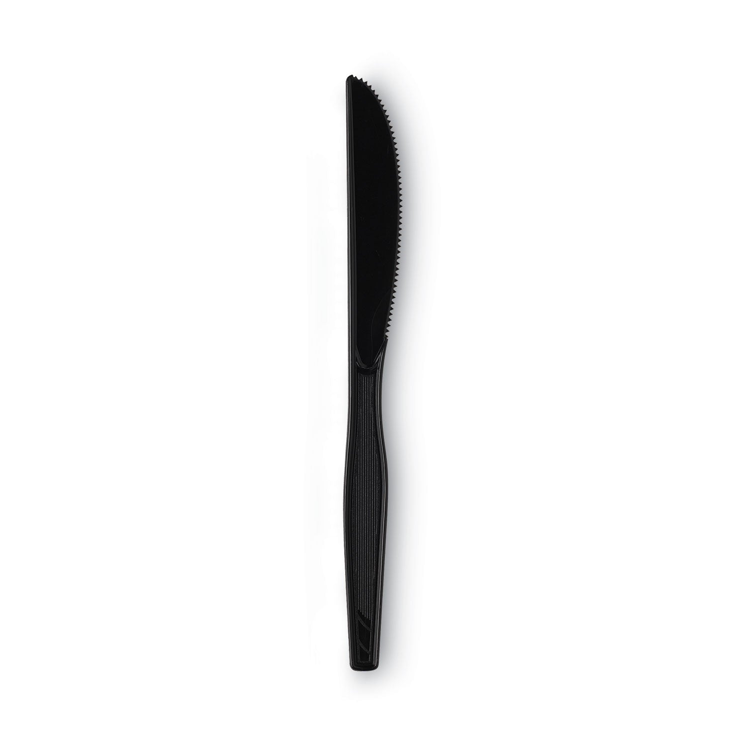 Plastic Tableware, Heavy Mediumweight Knives, Black, 100/Box - 