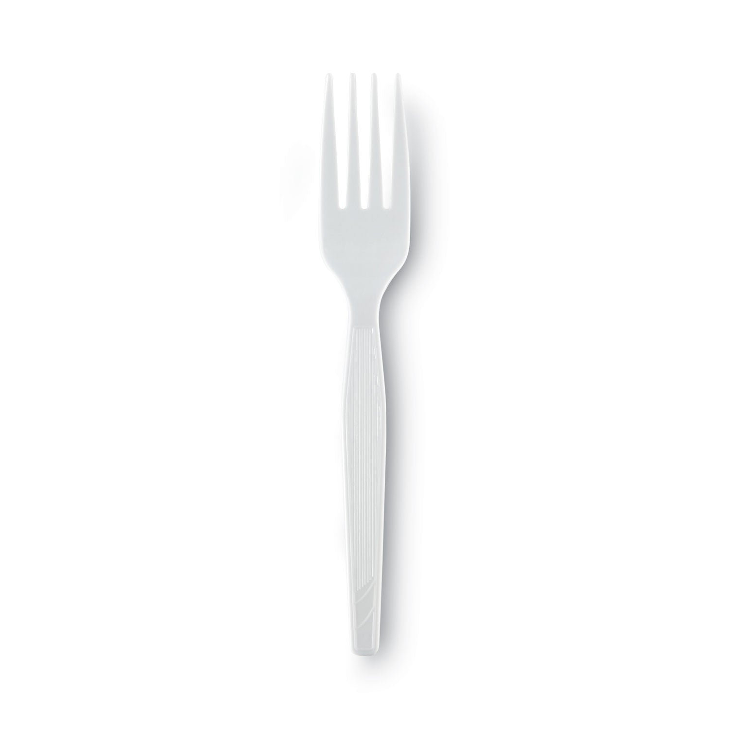 Plastic Cutlery, Heavy Mediumweight Forks, White, 1,000/Carton - 