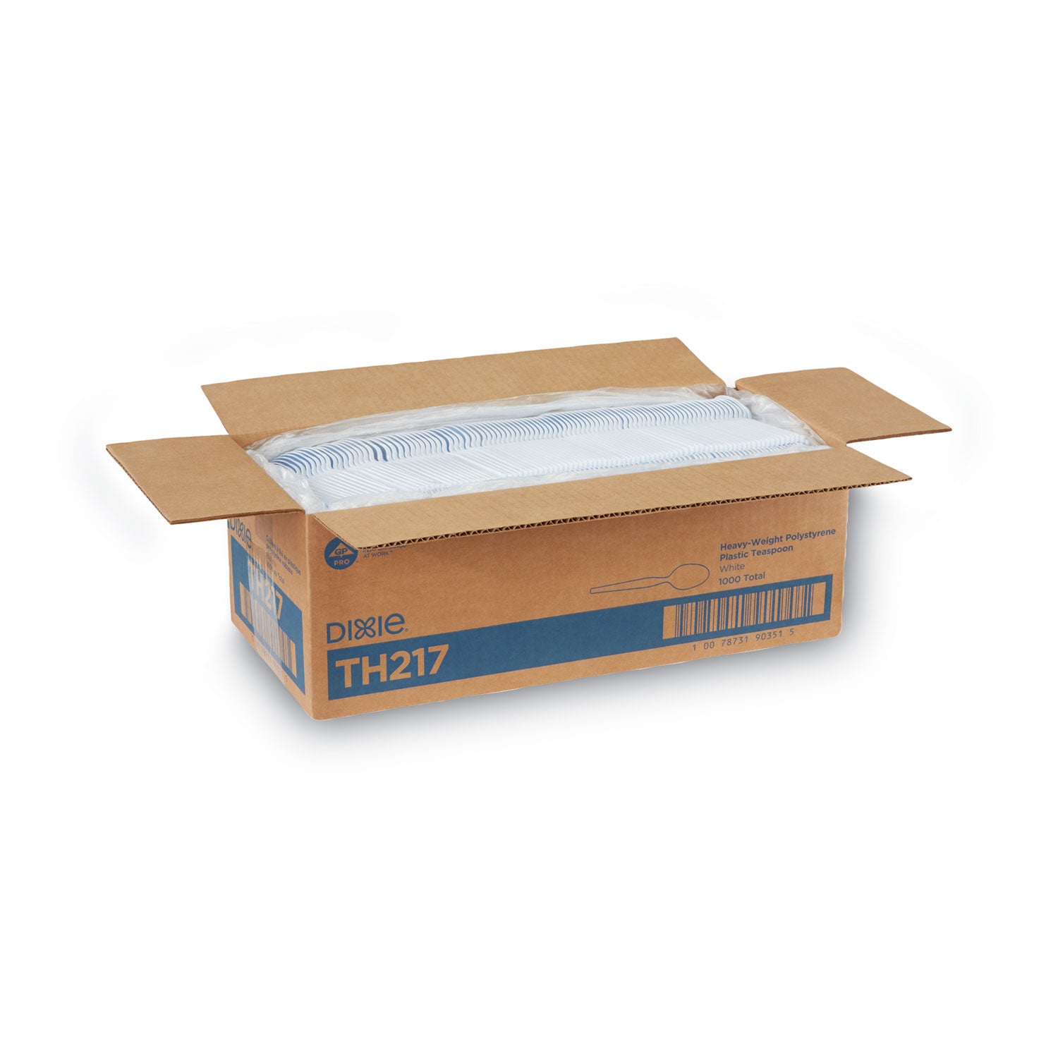 Plastic Cutlery, Heavyweight Teaspoons, White, 1,000/Carton