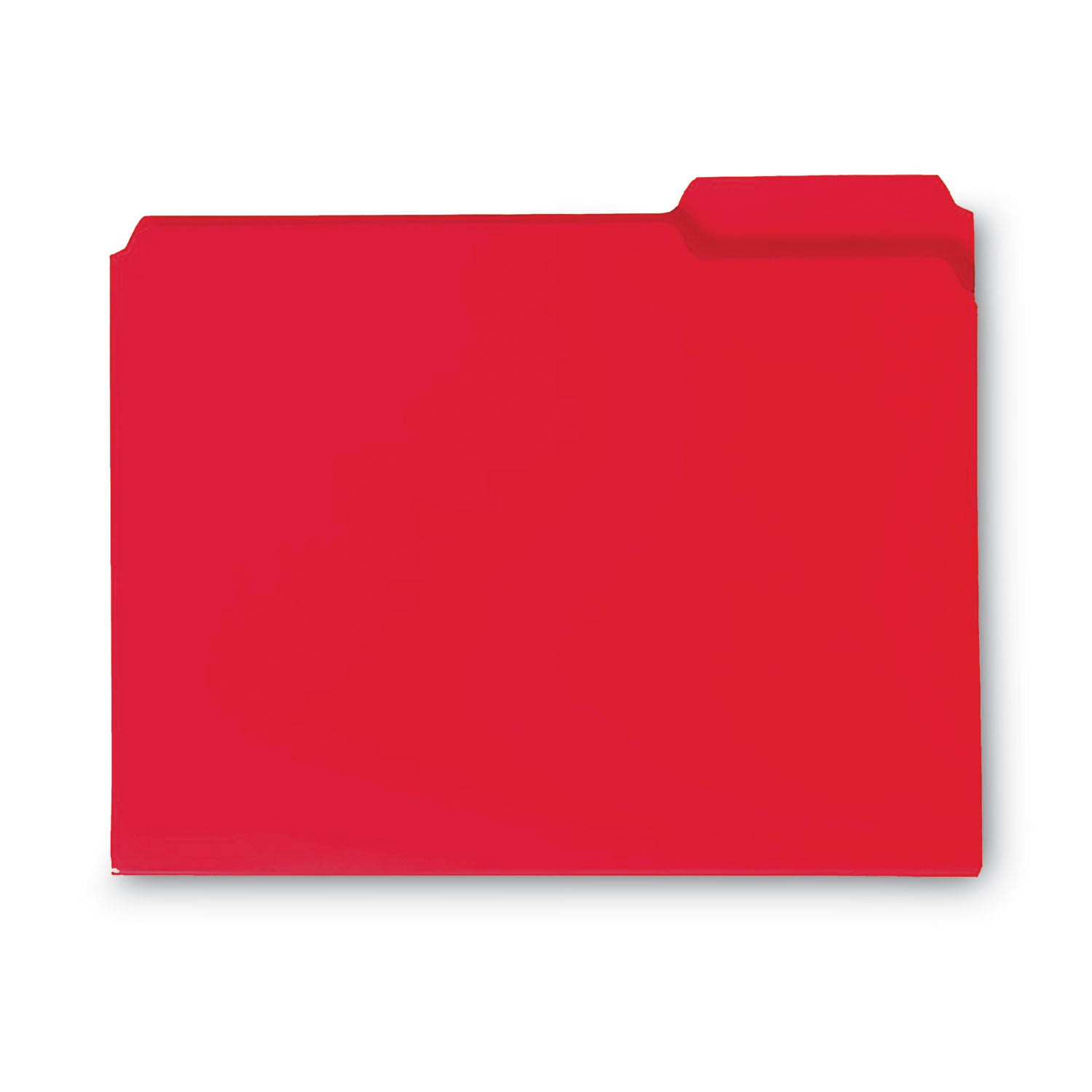 Top Tab Poly Colored File Folders, 1/3-Cut Tabs: Assorted, Letter Size, 0.75" Expansion, Red, 24/Box - 