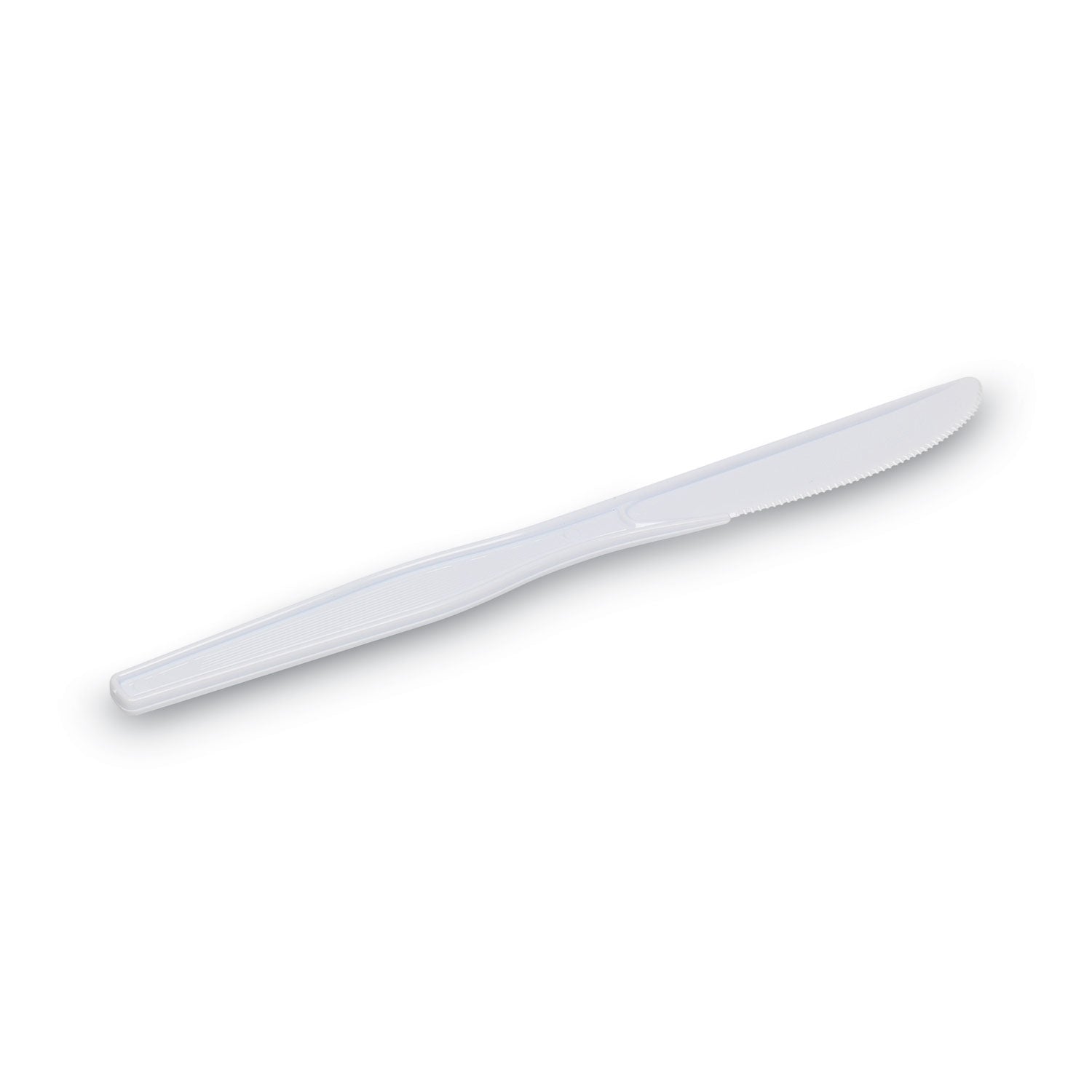 Plastic Cutlery, Heavyweight Knives, White, 1,000/Carton - 