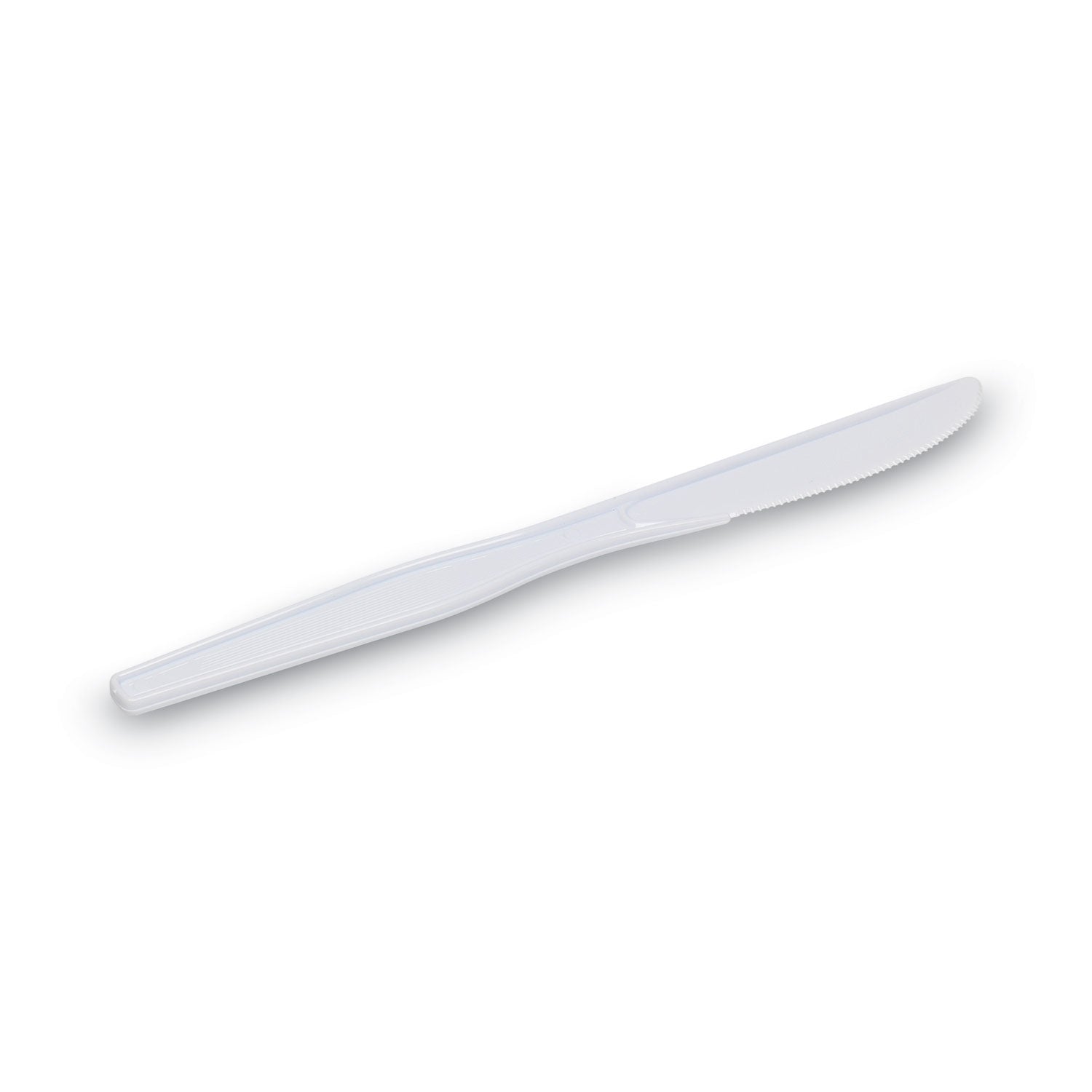 Plastic Cutlery, Heavyweight Knives, White, 1,000/Carton