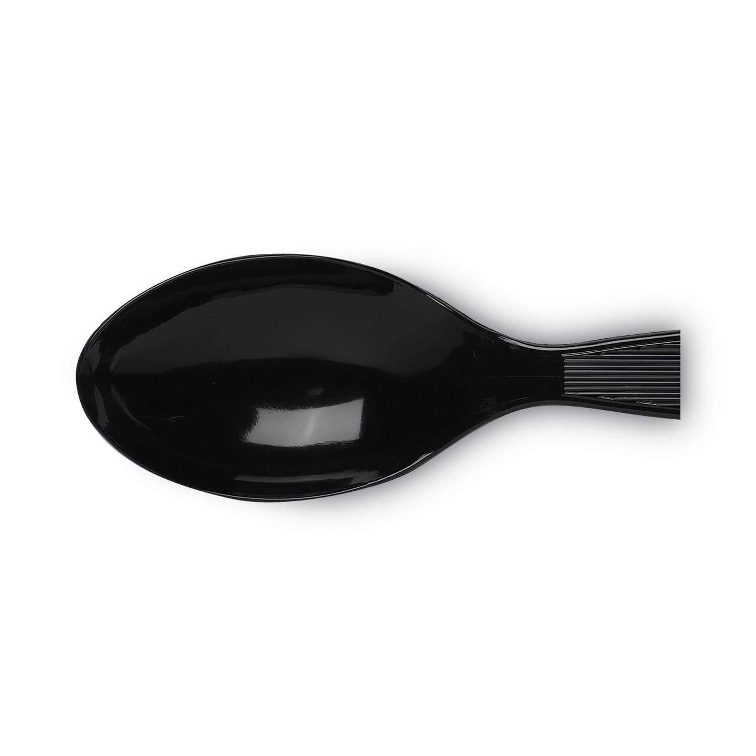 Plastic Cutlery, Heavy Mediumweight Teaspoons, Black, 100/Box - 