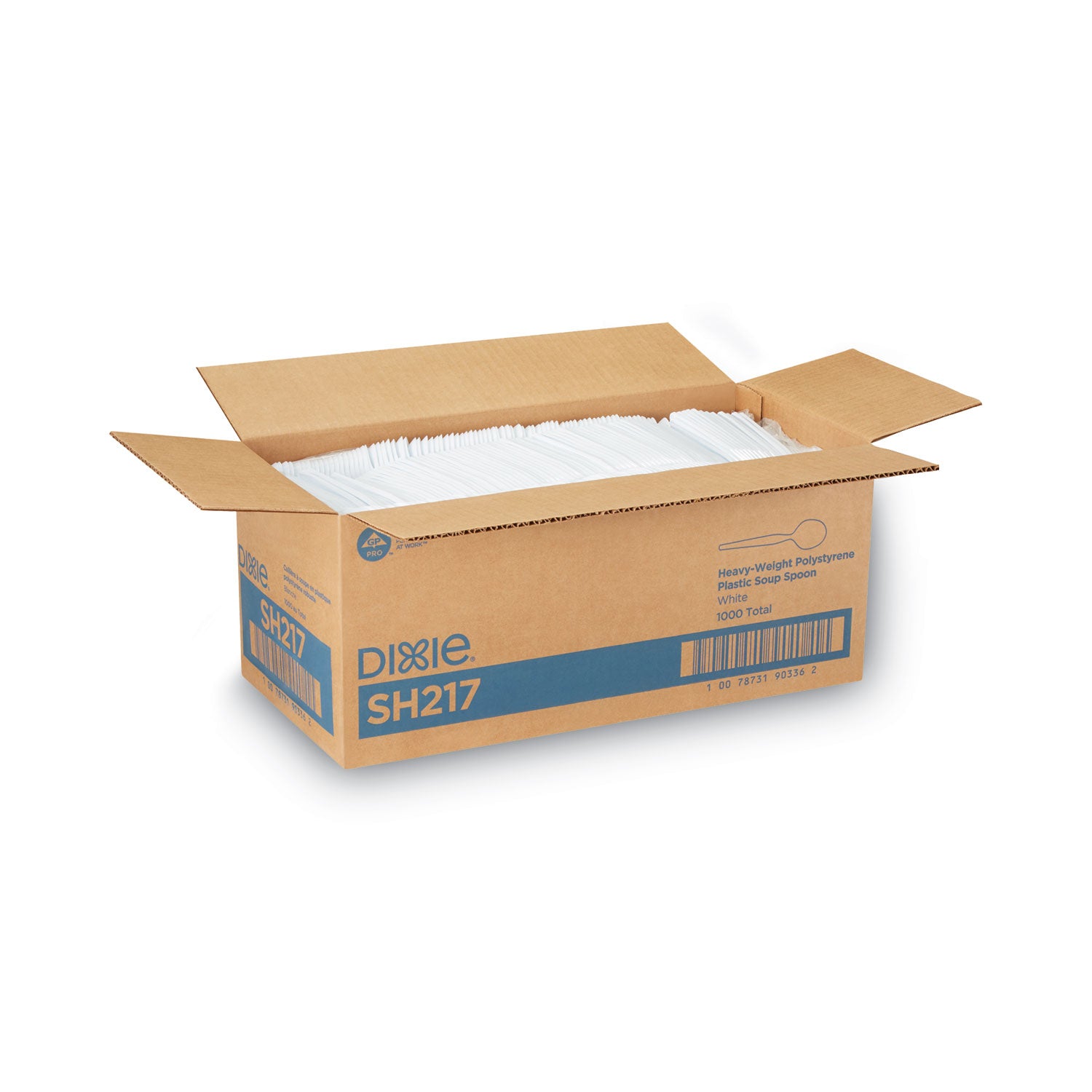 Plastic Cutlery, Heavyweight Soup Spoons, White, 1,000/Carton
