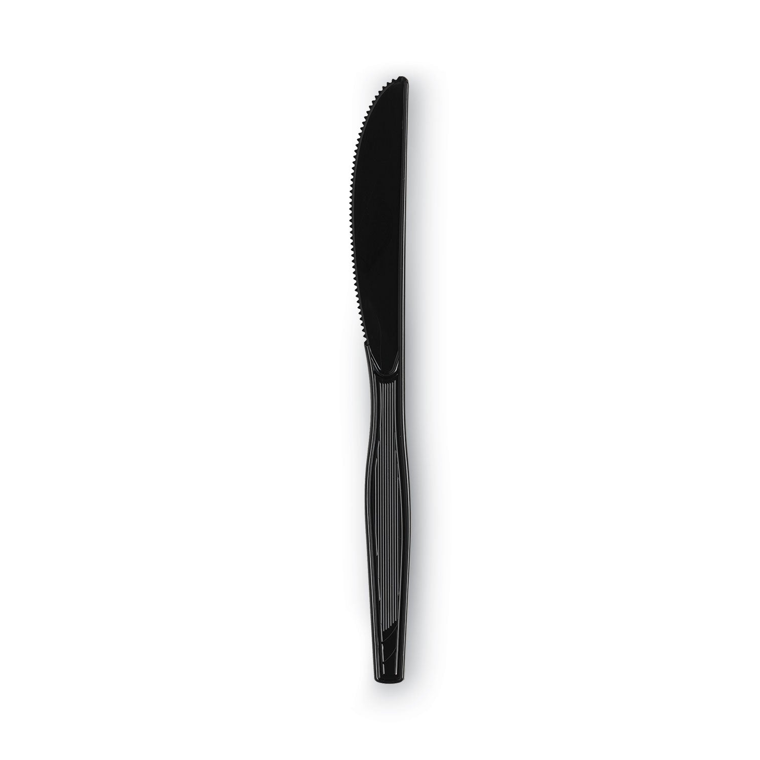 Plastic Cutlery, Heavy Mediumweight Knives, Black, 1,000/Carton - 