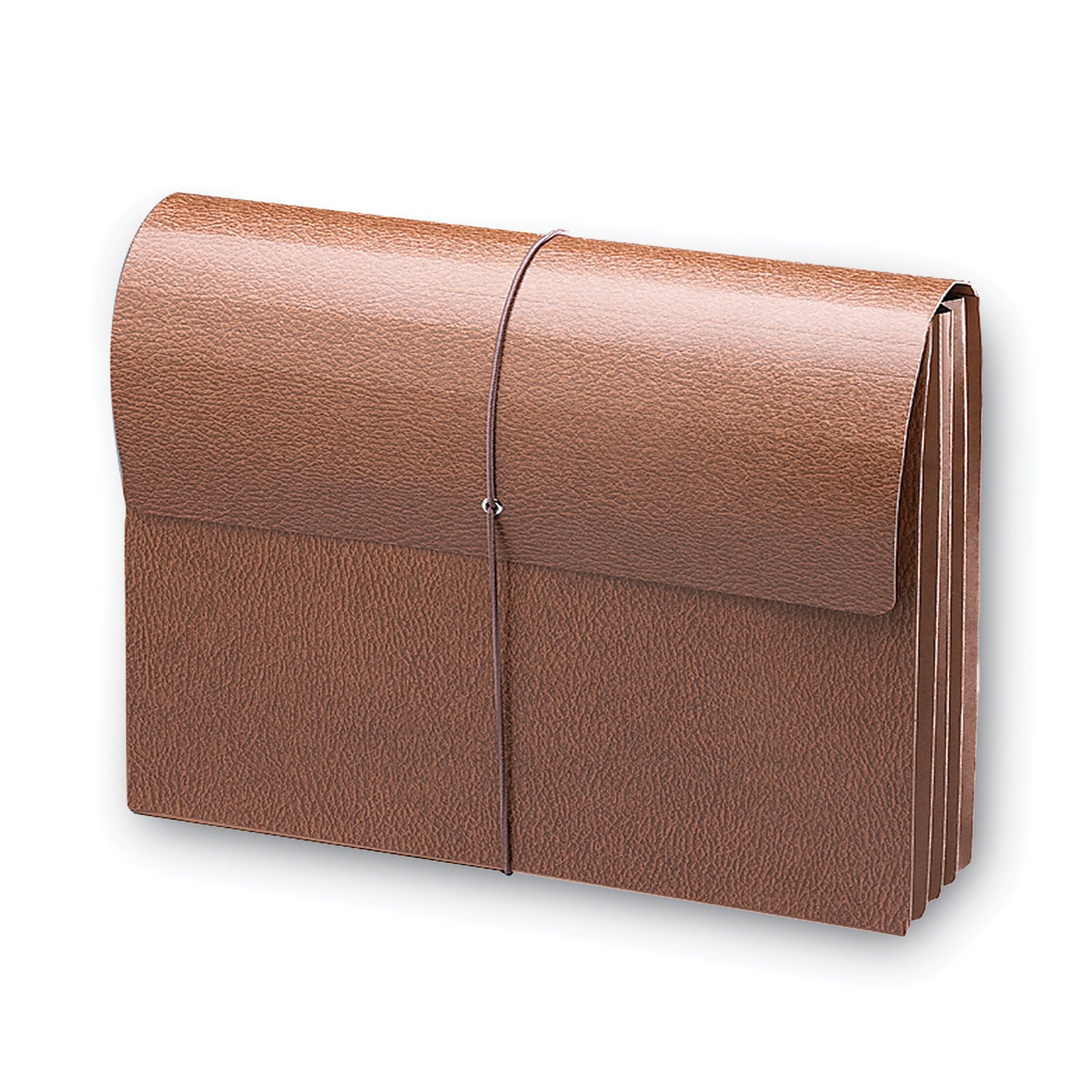 Classic Expanding Wallets, 3.5" Expansion, 1 Section, Elastic Cord Closure, Legal Size, Redrope - 