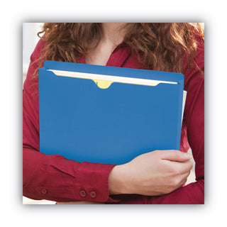 Colored File Jackets with Reinforced Double-Ply Tab, Straight Tab, Letter Size, Assorted Colors, 50/Box - 