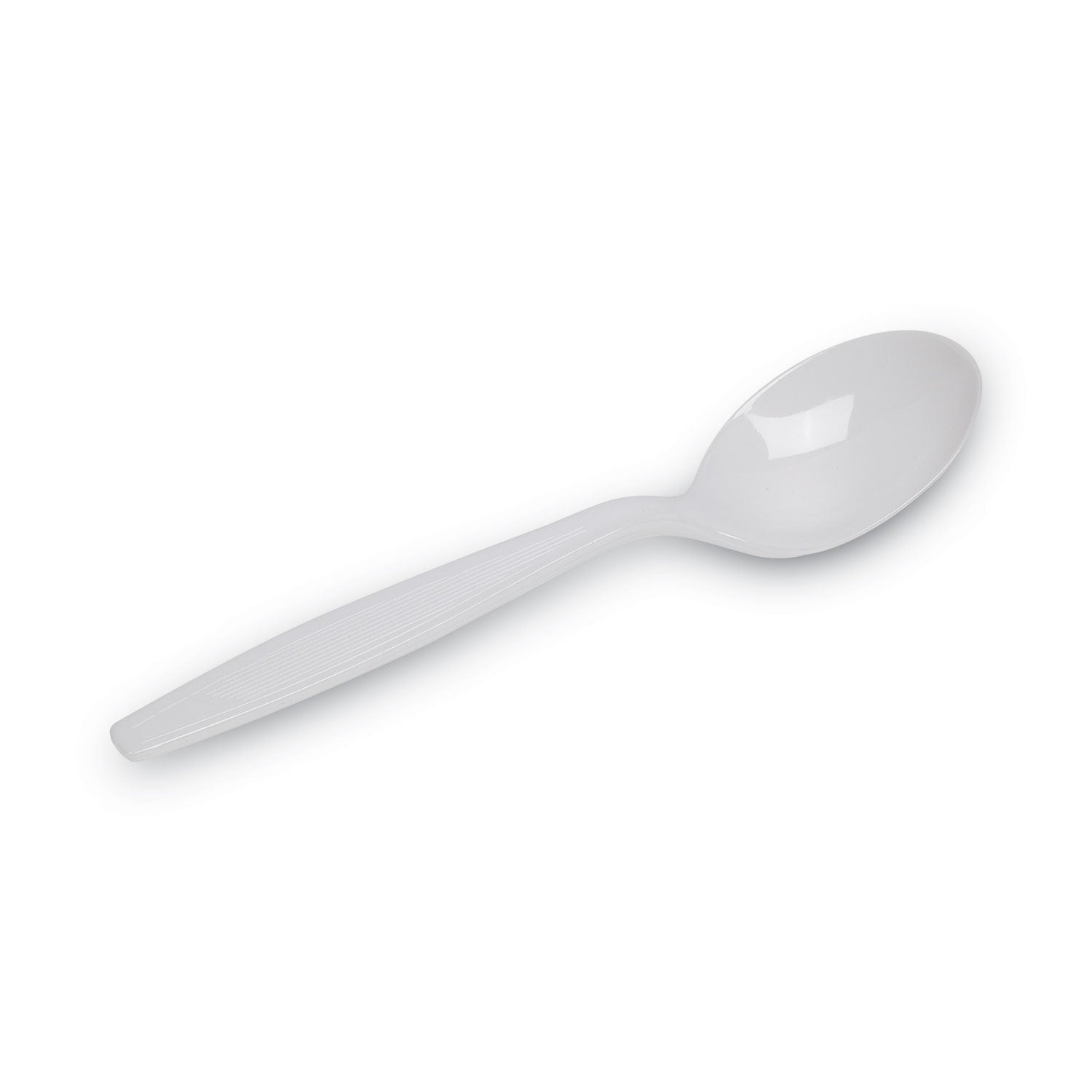 Plastic Cutlery, Heavyweight Soup Spoons, White, 100/Box - 