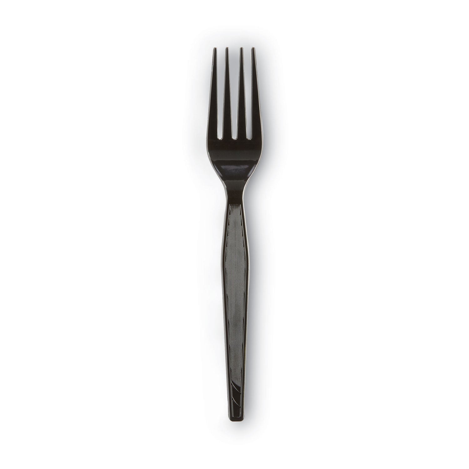 Plastic Cutlery, Heavyweight Forks, Black, 1,000/Carton - 