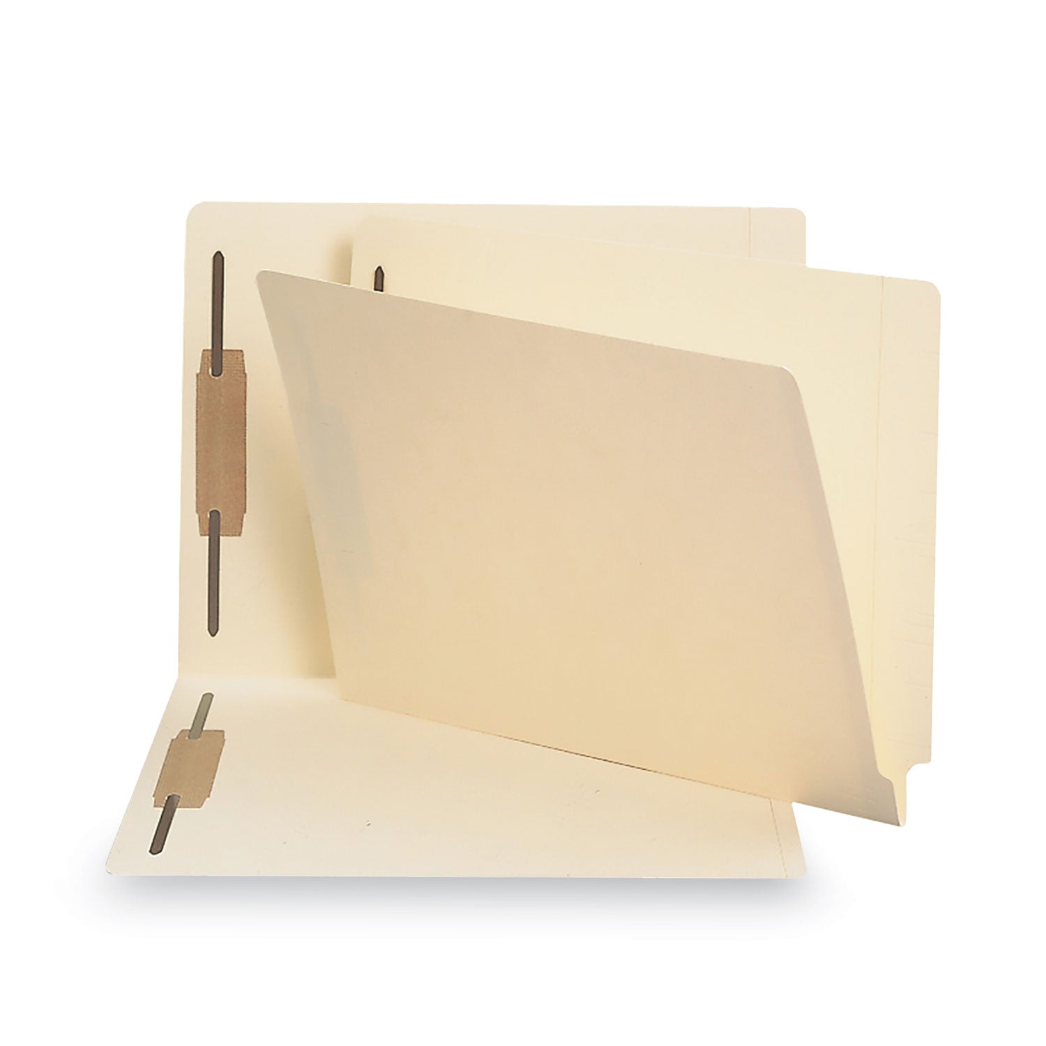 Recycled Manila End Tab Fastener Folders, 0.75" Expansion, 2 Fasteners, Legal Size, Manila Exterior, 50/Box - 