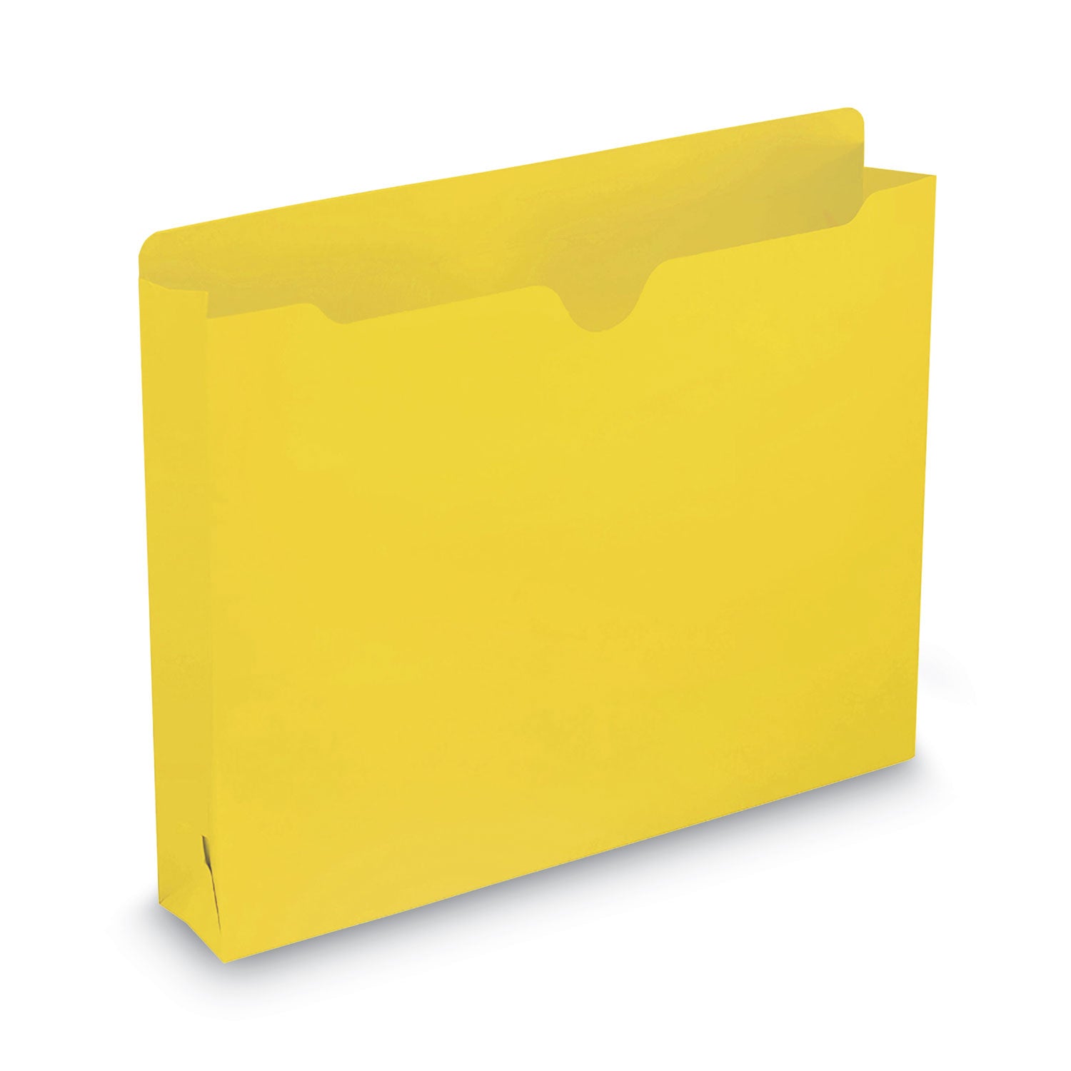 Colored File Jackets with Reinforced Double-Ply Tab, Straight Tab, Letter Size, Yellow, 50/Box - 