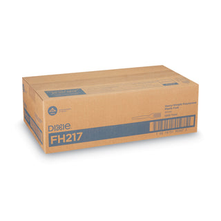 Plastic Cutlery, Heavyweight Forks, White, 1,000/Carton