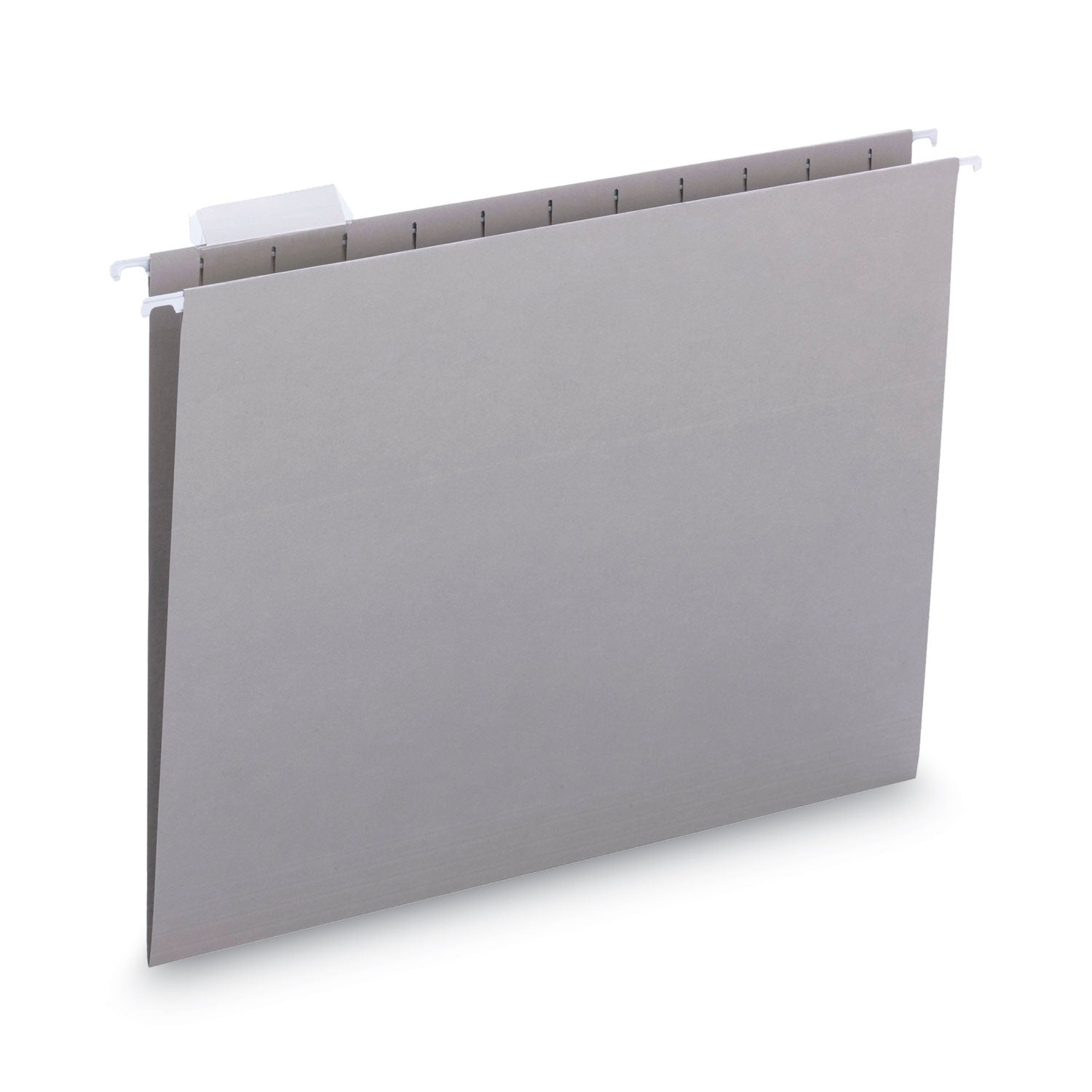 Colored Hanging File Folders with 1/5 Cut Tabs, Letter Size, 1/5-Cut Tabs, Gray, 25/Box - 