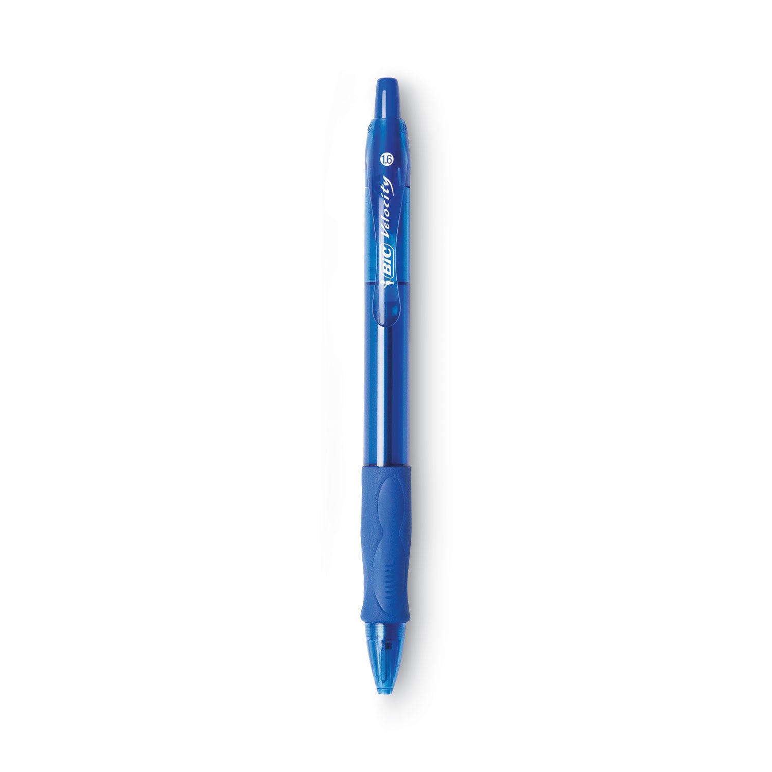 GLIDE Bold Ballpoint Pen, Retractable, Bold 1.6 mm, Blue Ink, Translucent Blue Barrel, Dozen