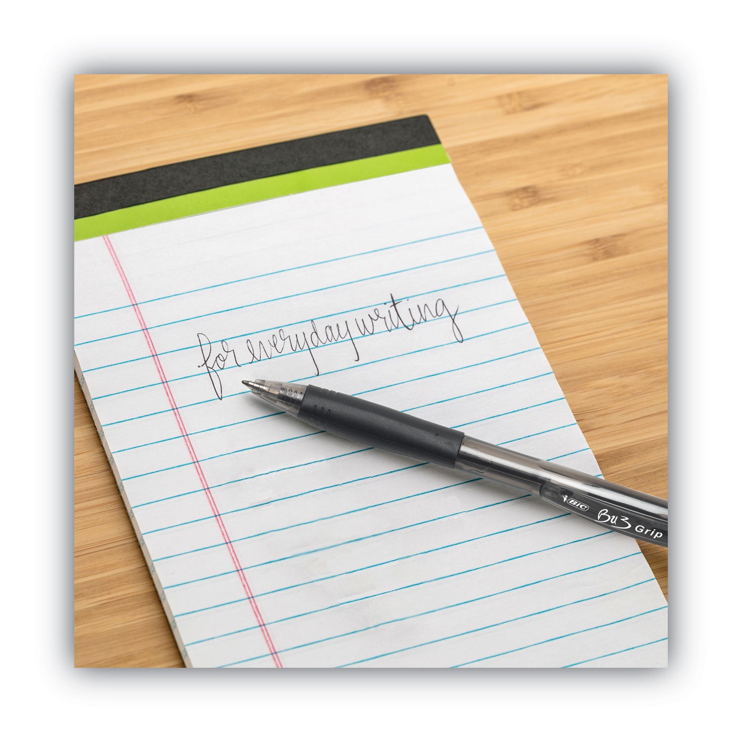 BU3 Ballpoint Pen, Retractable, Bold 1 mm, Black Ink, Smoke/Black Barrel, Dozen - 