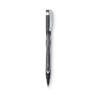 Intensity Porous Point Pen, Stick, Fine 0.5 mm, Black Ink, Black Barrel, Dozen - 