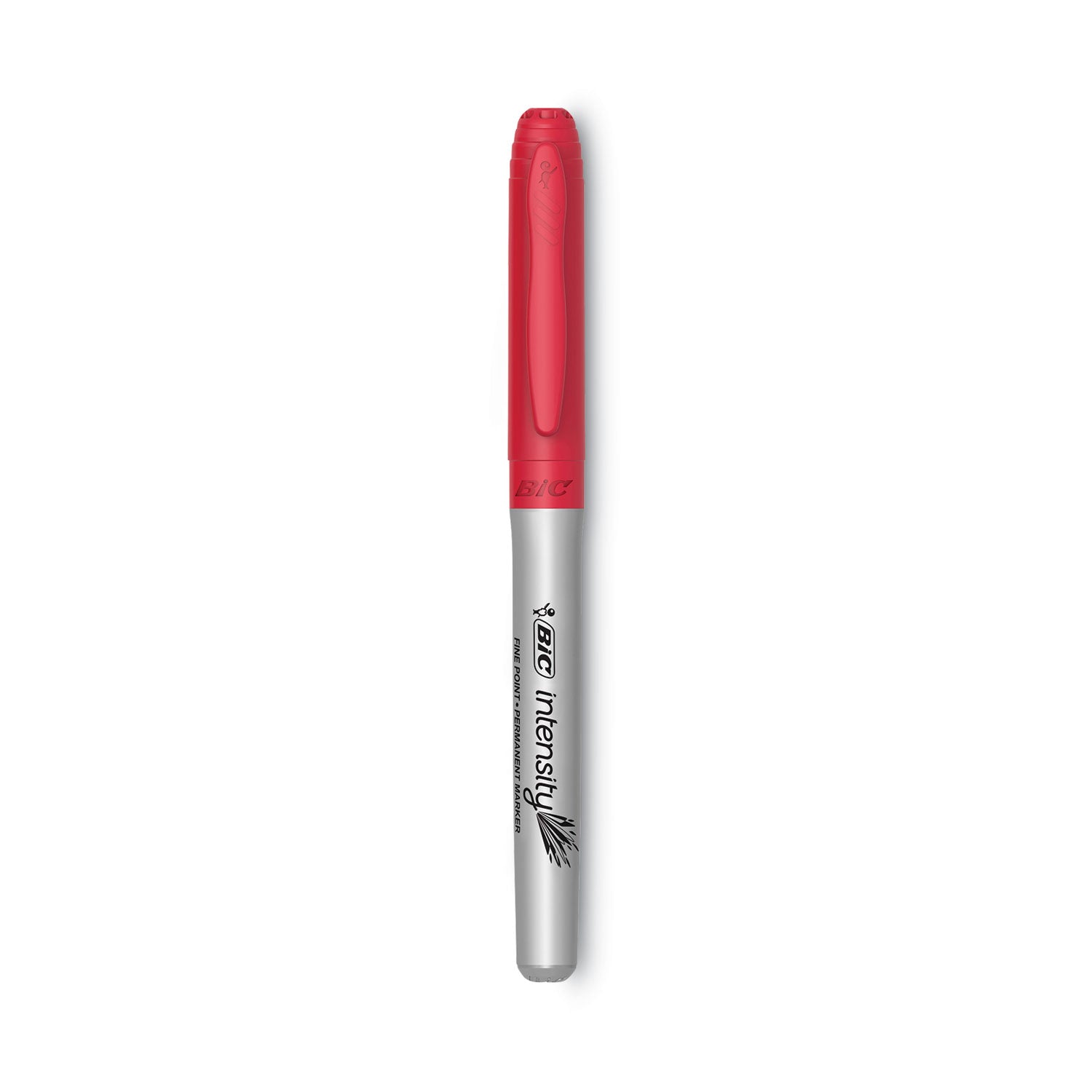 Intensity Fine Tip Permanent Marker, Fine Bullet Tip, Rambunctious Red, Dozen - 