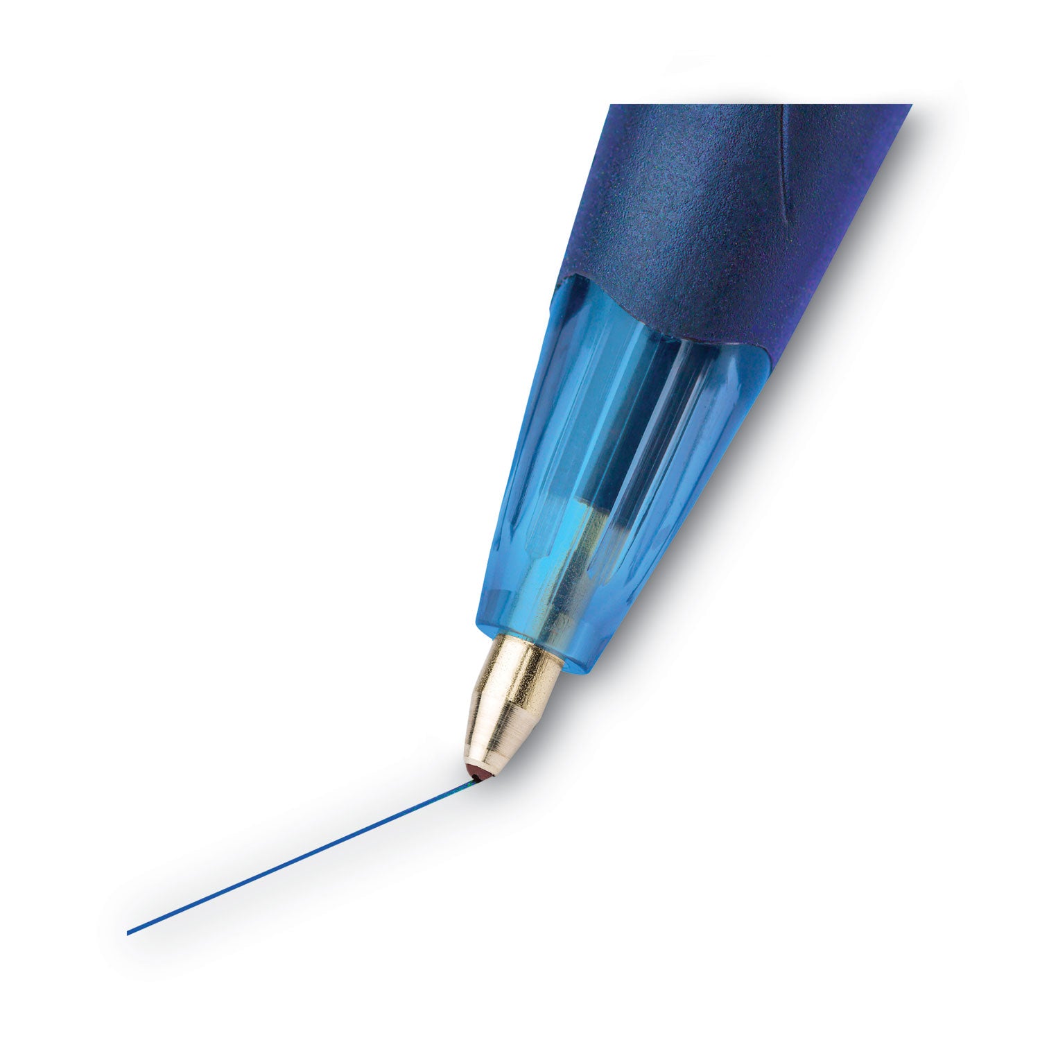 GLIDE Ballpoint Pen, Retractable, Medium 1 mm, Blue Ink, Translucent Blue/Blue Barrel, Dozen - 