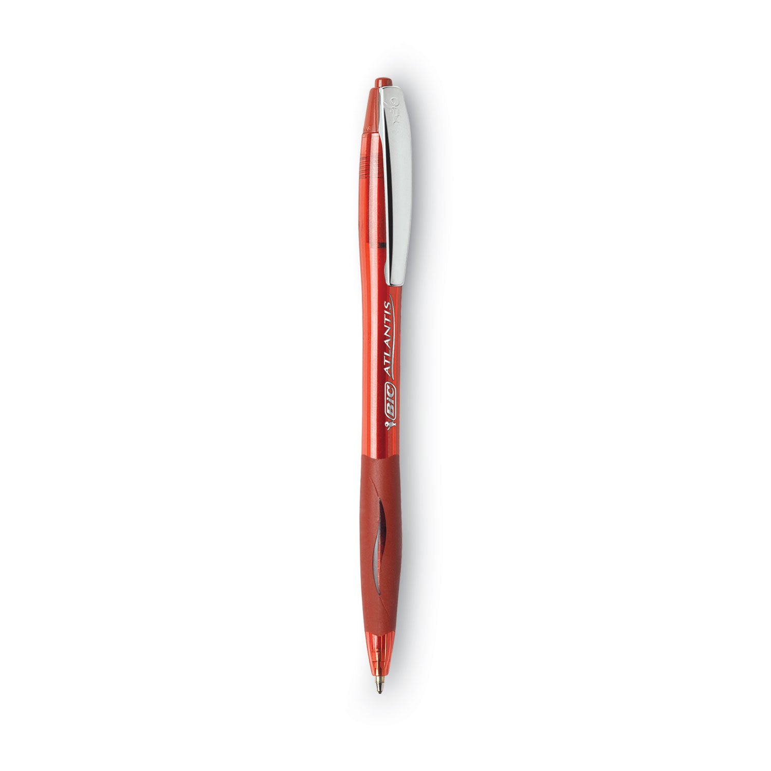 GLIDE Ballpoint Pen, Retractable, Medium 1 mm, Red Ink, Red Barrel, Dozen - 