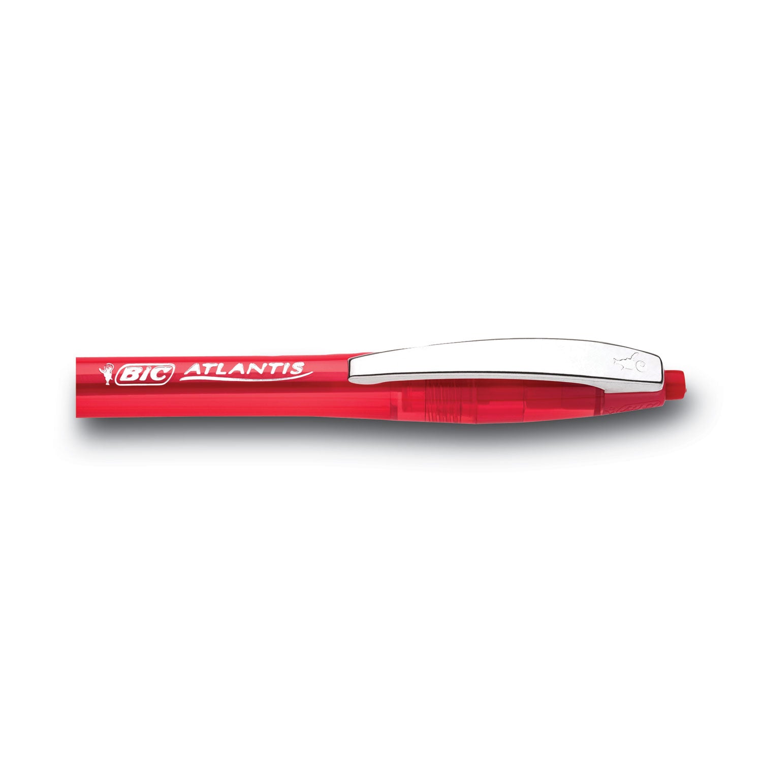 GLIDE Ballpoint Pen, Retractable, Medium 1 mm, Red Ink, Red Barrel, Dozen - 