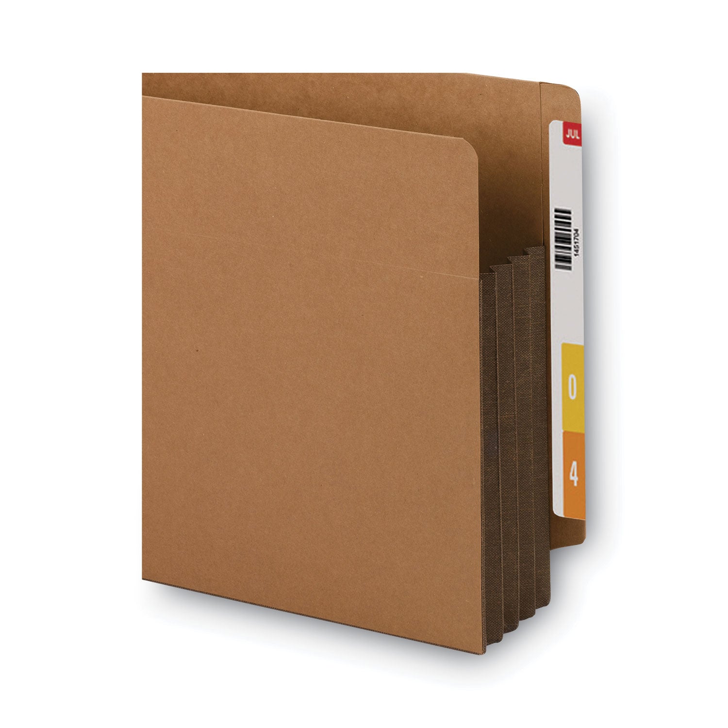 Redrope Drop-Front End Tab File Pockets, Fully Lined 6.5" High Gussets, 3.5" Expansion, Legal Size, Redrope/Brown, 10/Box - 