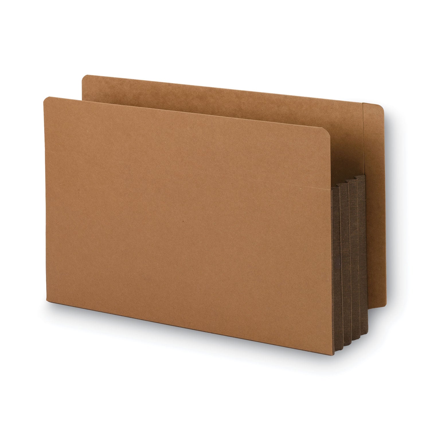 Redrope Drop-Front End Tab File Pockets, Fully Lined 6.5" High Gussets, 3.5" Expansion, Legal Size, Redrope/Brown, 10/Box - 