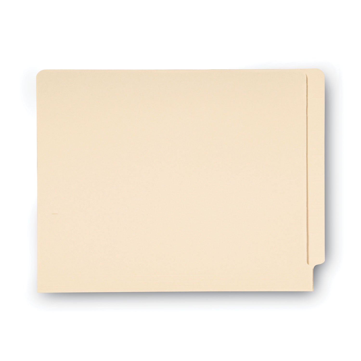 100% Recycled Manila End Tab Folders, Straight Tabs, Letter Size, 0.75" Expansion, Manila, 100/Box - 