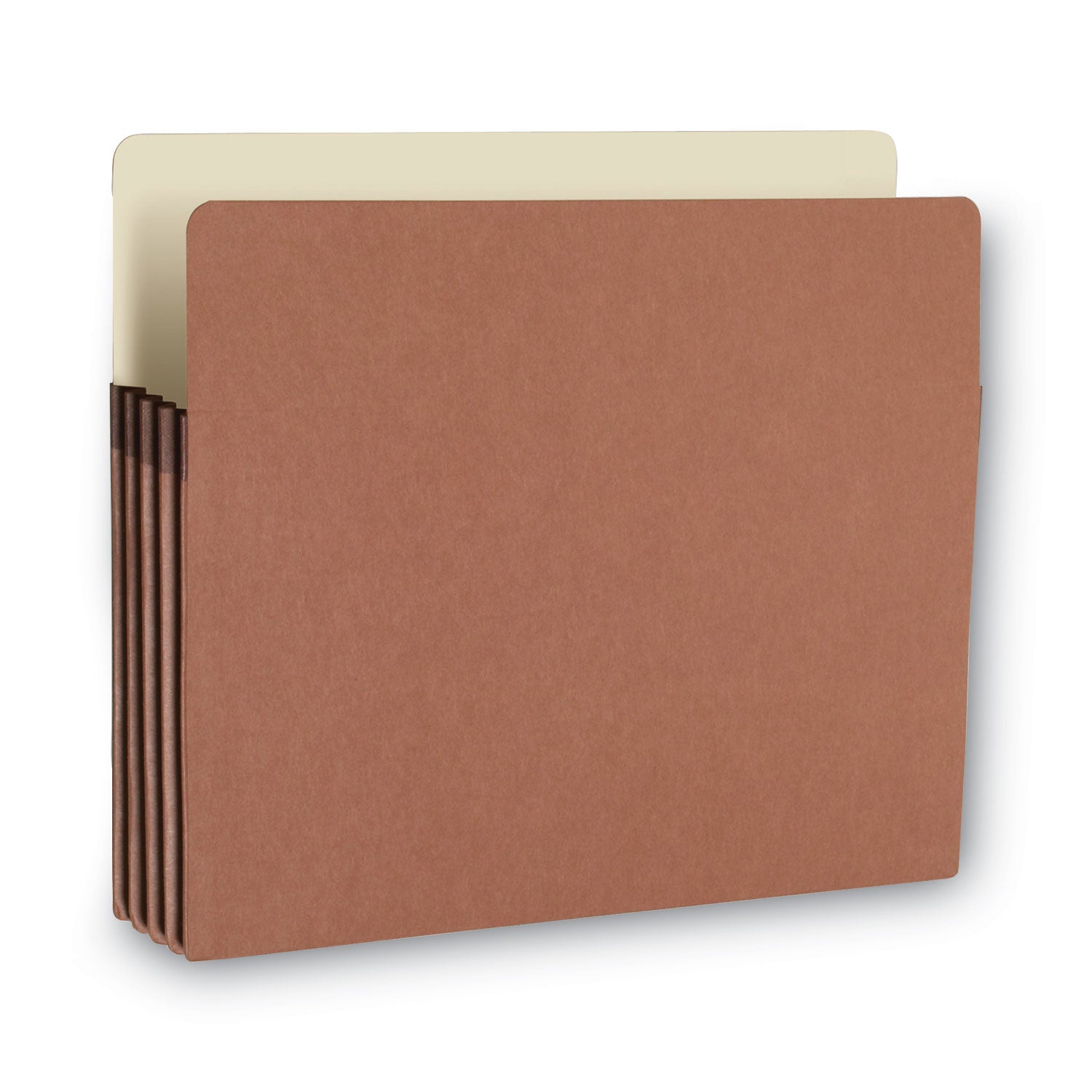 Recycled Top Tab File Pockets, 3.5" Expansion, Letter Size, Redrope, 25/Box - 