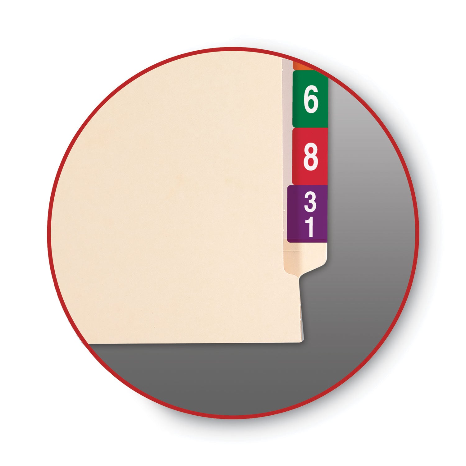 End Tab Jackets with Reinforced Tabs, Straight Tab, Letter Size, 11-pt Manila, 100/Box - 