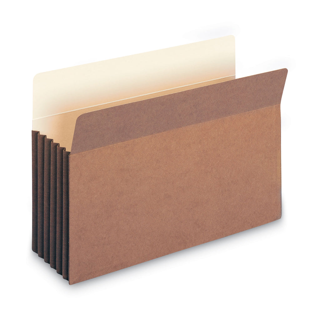 Redrope Drop-Front File Pockets with Fully Lined Gussets, 5.25" Expansion, Legal Size, Redrope, 10/Box - 
