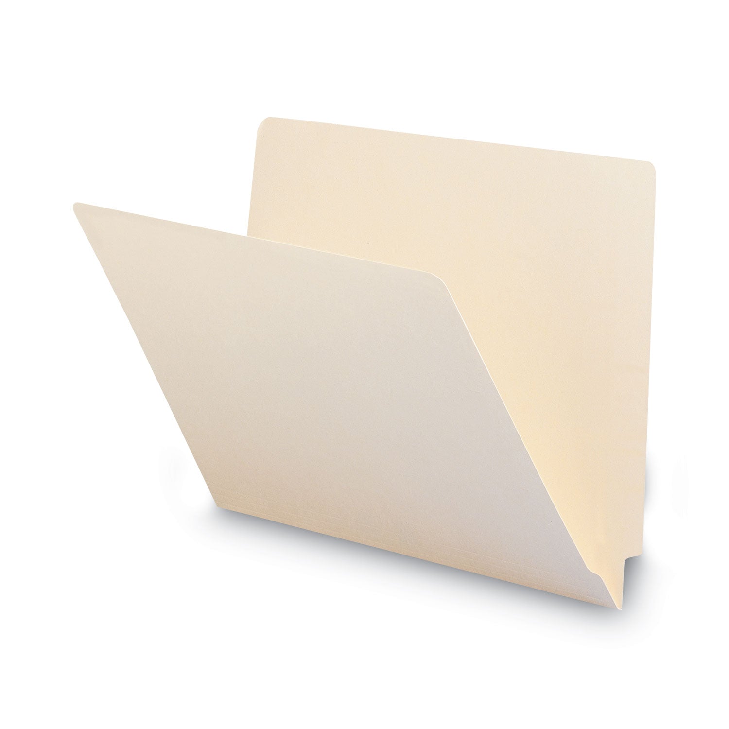 Heavyweight Manila End Tab Folders, 9.5" High Front, Straight 1-Ply Tabs, Letter Size, 0.75" Expansion, Manila, 100/Box - 