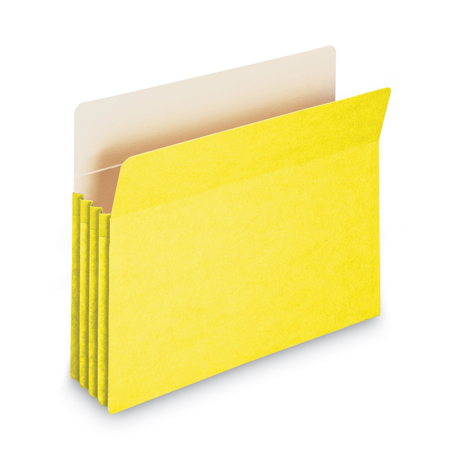 Colored File Pockets, 3.5" Expansion, Letter Size, Yellow - 