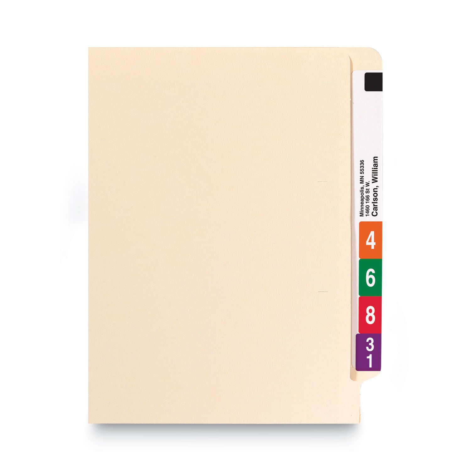 Heavyweight Manila End Tab Folders, 9.5" High Front, Straight Tabs, Legal Size, 0.75" Expansion, Manila, 100/Box - 