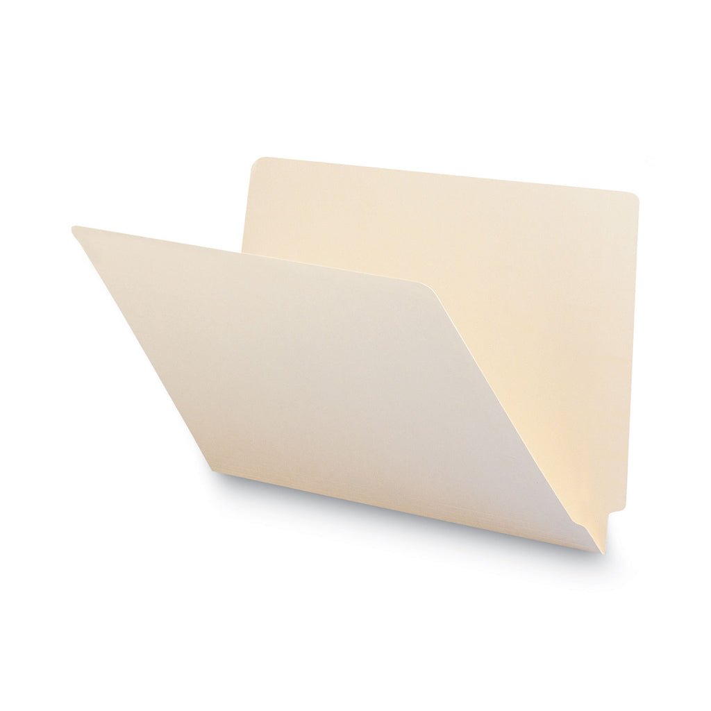 Heavyweight Manila End Tab Folders, 9.5" High Front, Straight Tabs, Legal Size, 0.75" Expansion, Manila, 100/Box - 