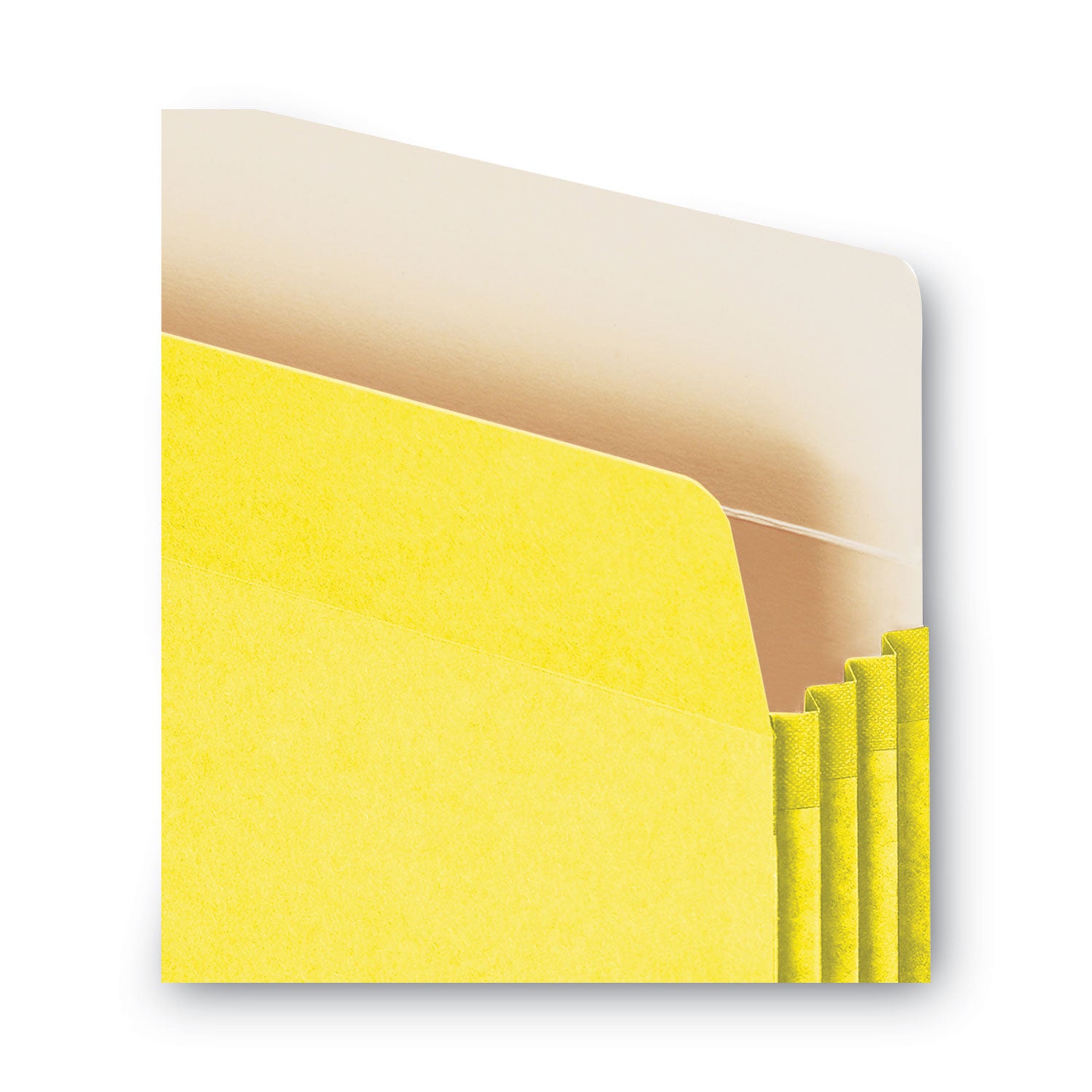 Colored File Pockets, 3.5" Expansion, Letter Size, Yellow - 