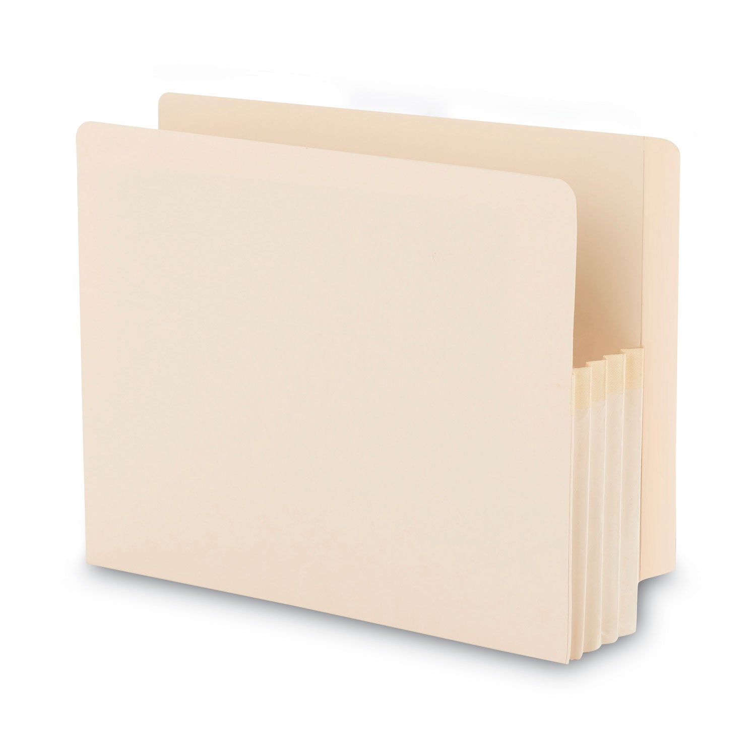 Manila End Tab File Pockets, 3.5" Expansion, Letter Size, Manila, 25/Box - 