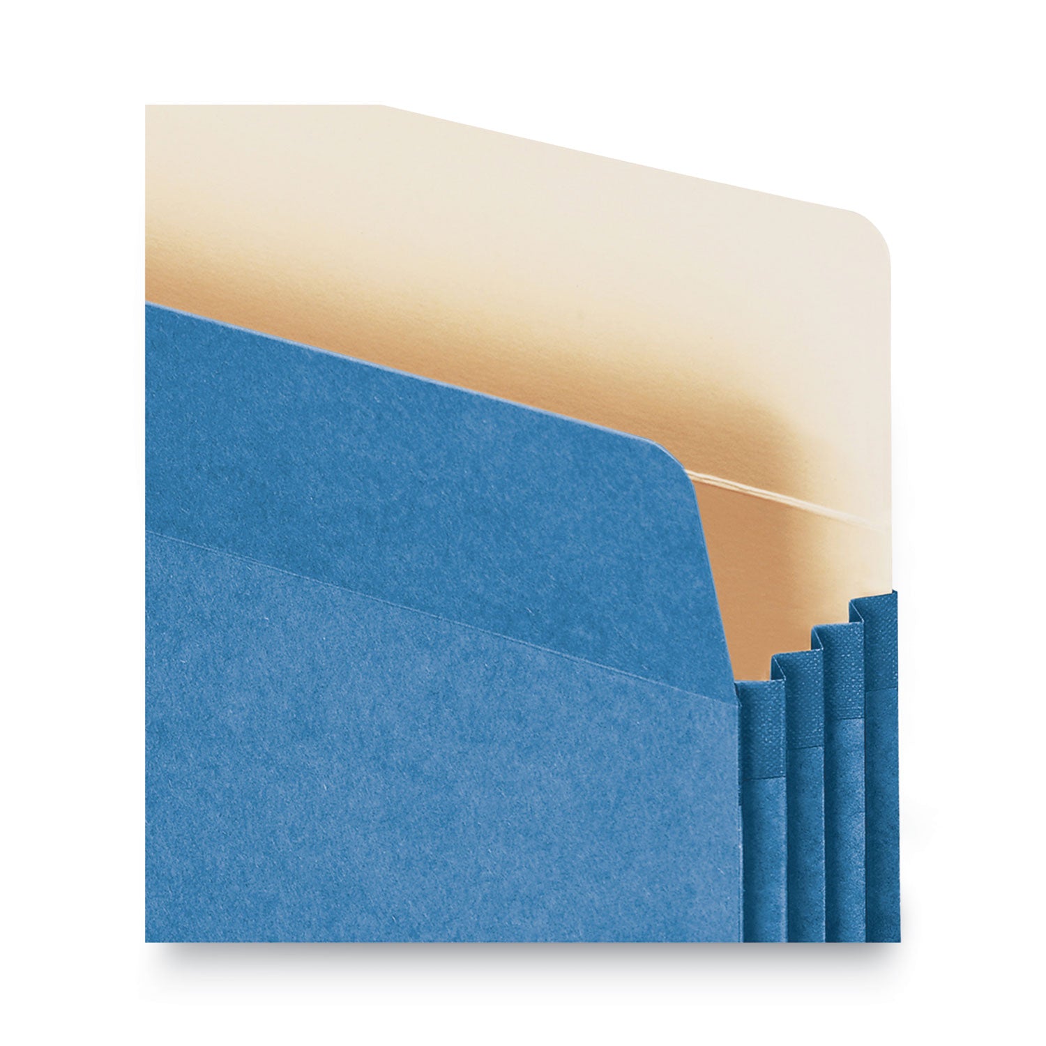 Colored File Pockets, 3.5" Expansion, Letter Size, Blue - 