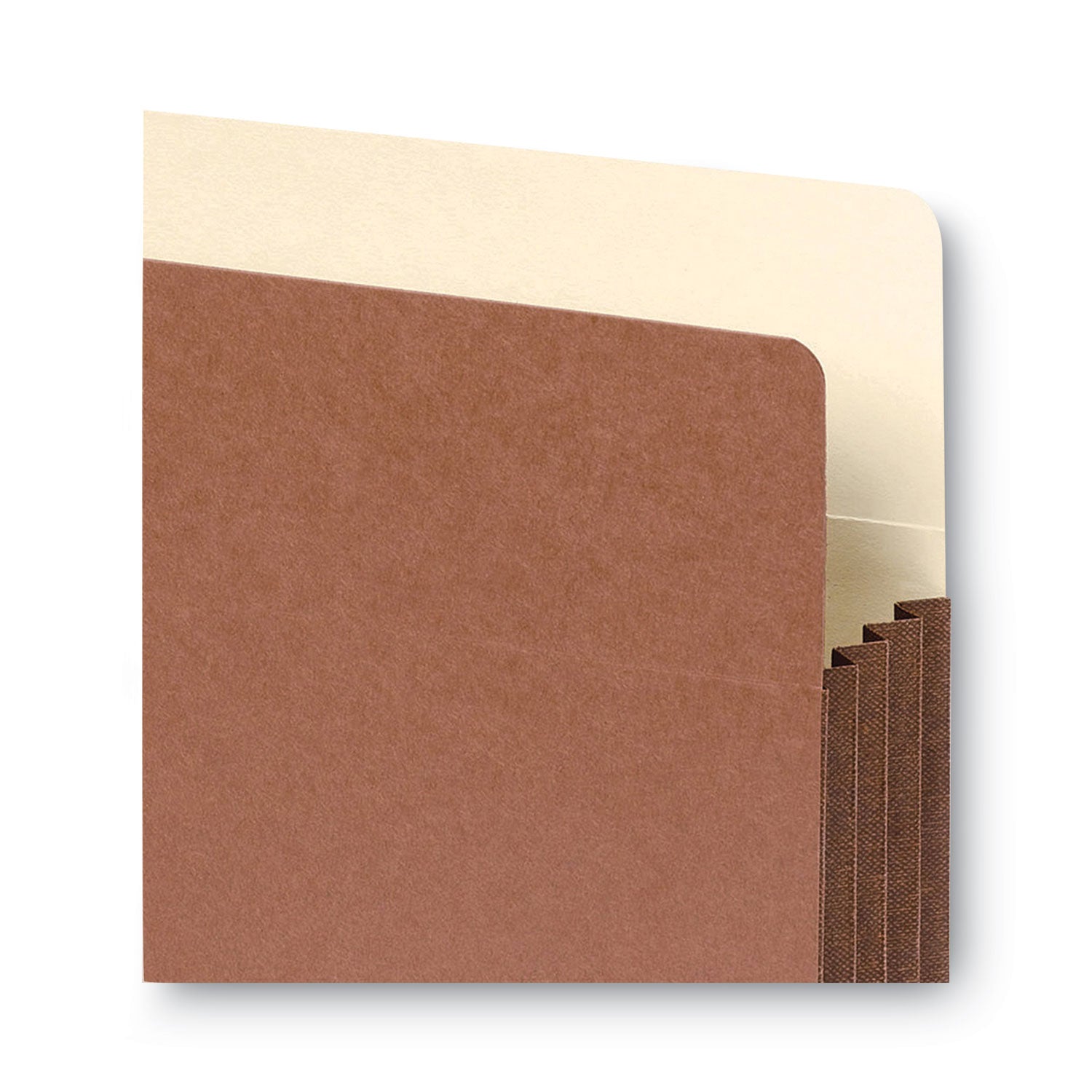 Redrope Drop-Front File Pockets with Fully Lined Gussets, 3.5" Expansion, Legal Size, Redrope, 10/Box - 