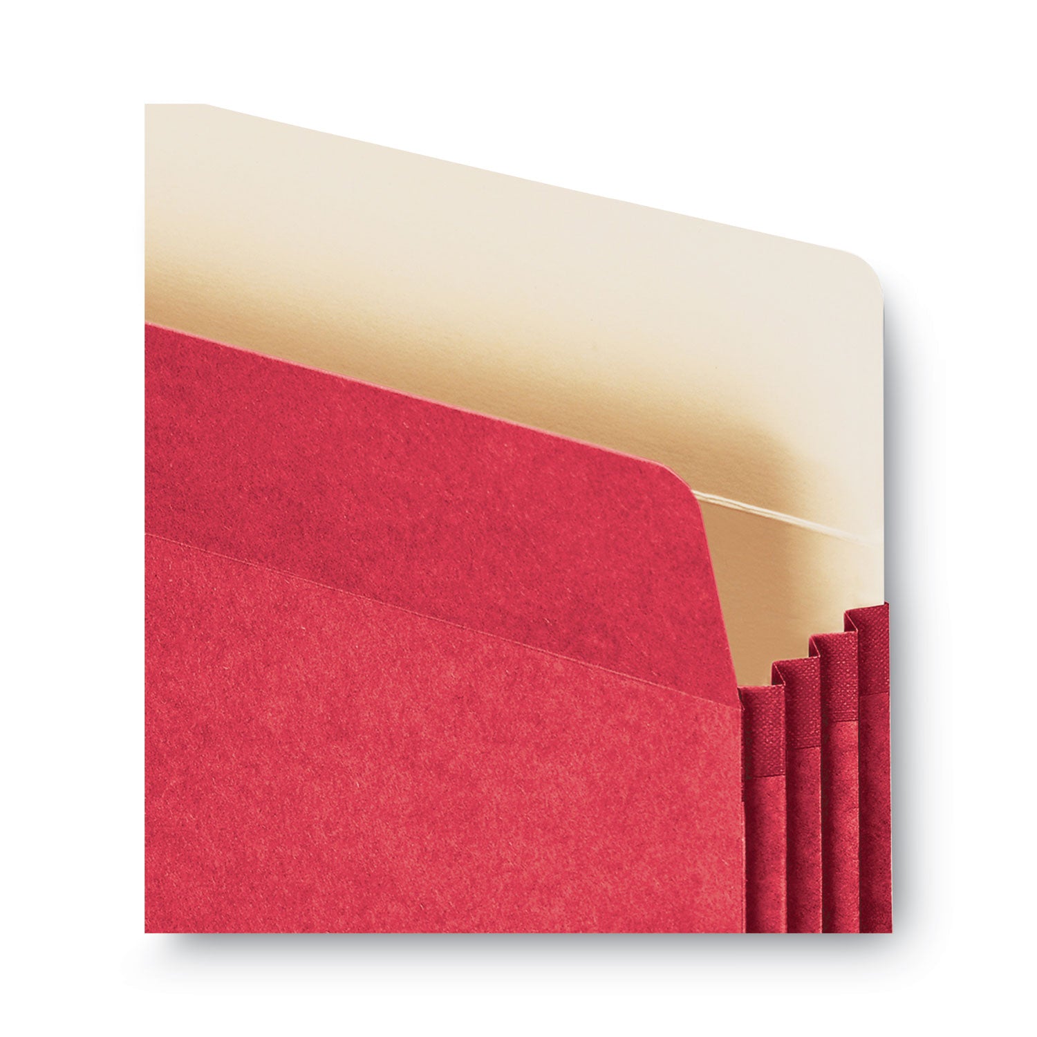 Colored File Pockets, 3.5" Expansion, Letter Size, Red - 