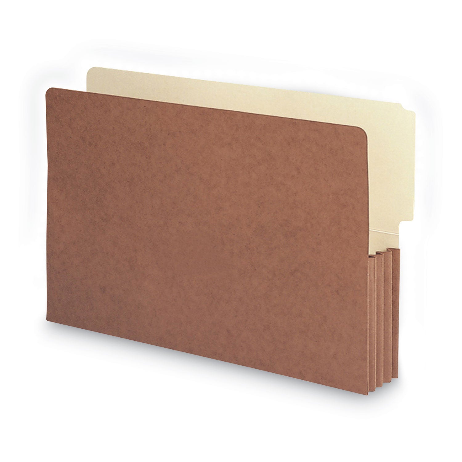 Redrope Drop-Front End Tab File Pockets, 3.5" Expansion, Legal Size, Redrope, 10/Box - 